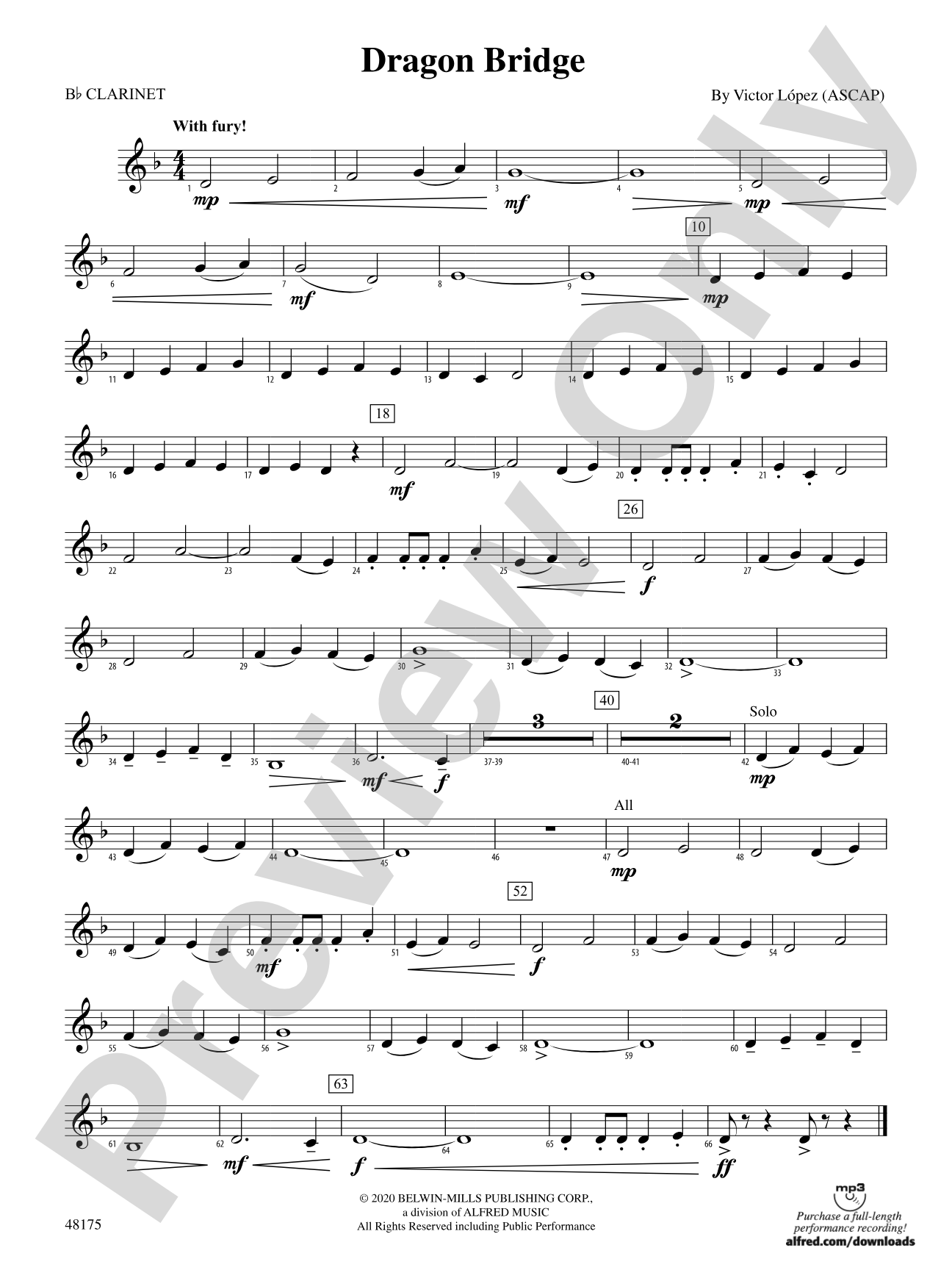 Dragon Bridge: 1st B-flat Clarinet