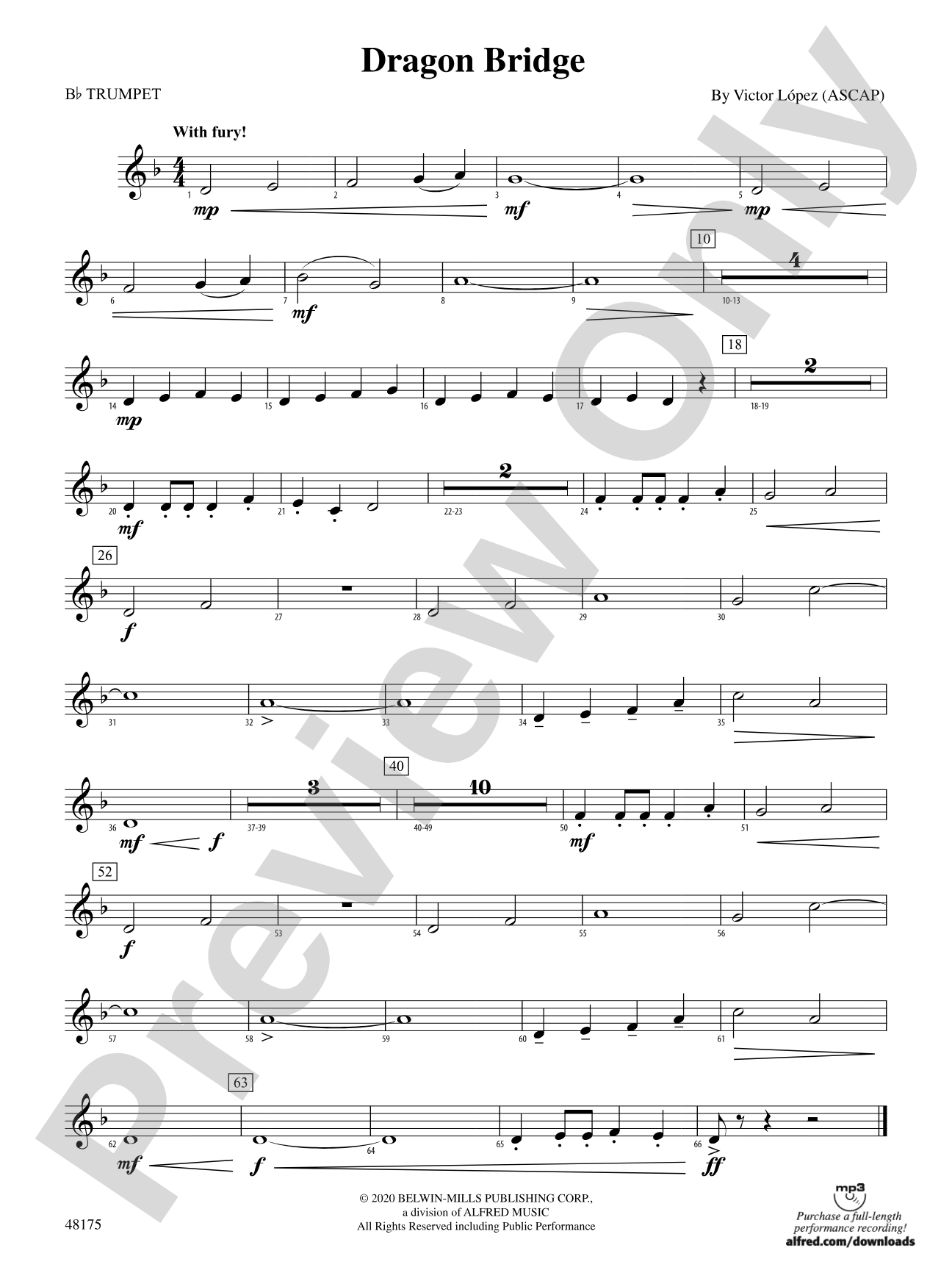 Dragon Bridge: 1st B-flat Trumpet