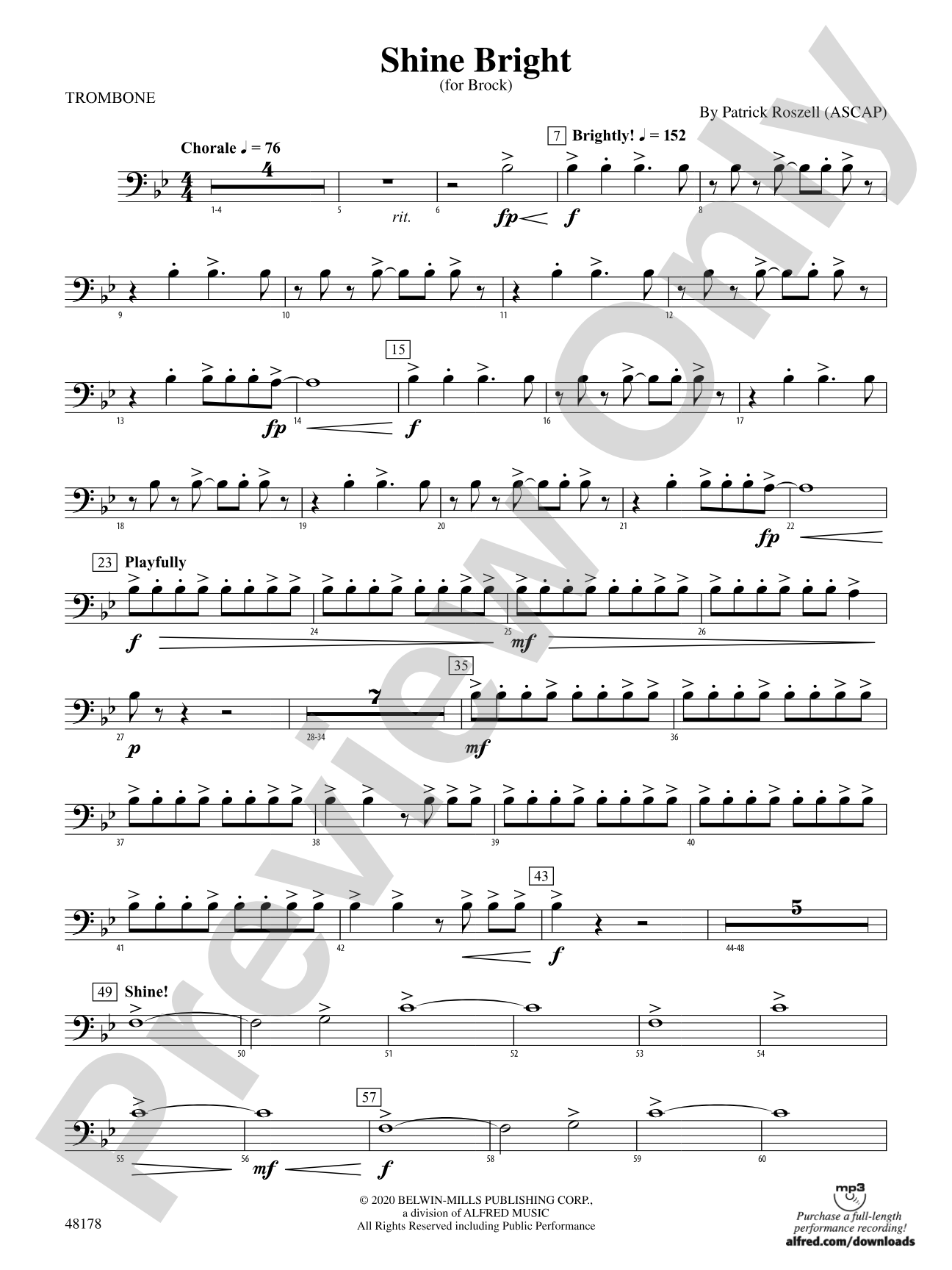 Shine Bright: 1st Trombone