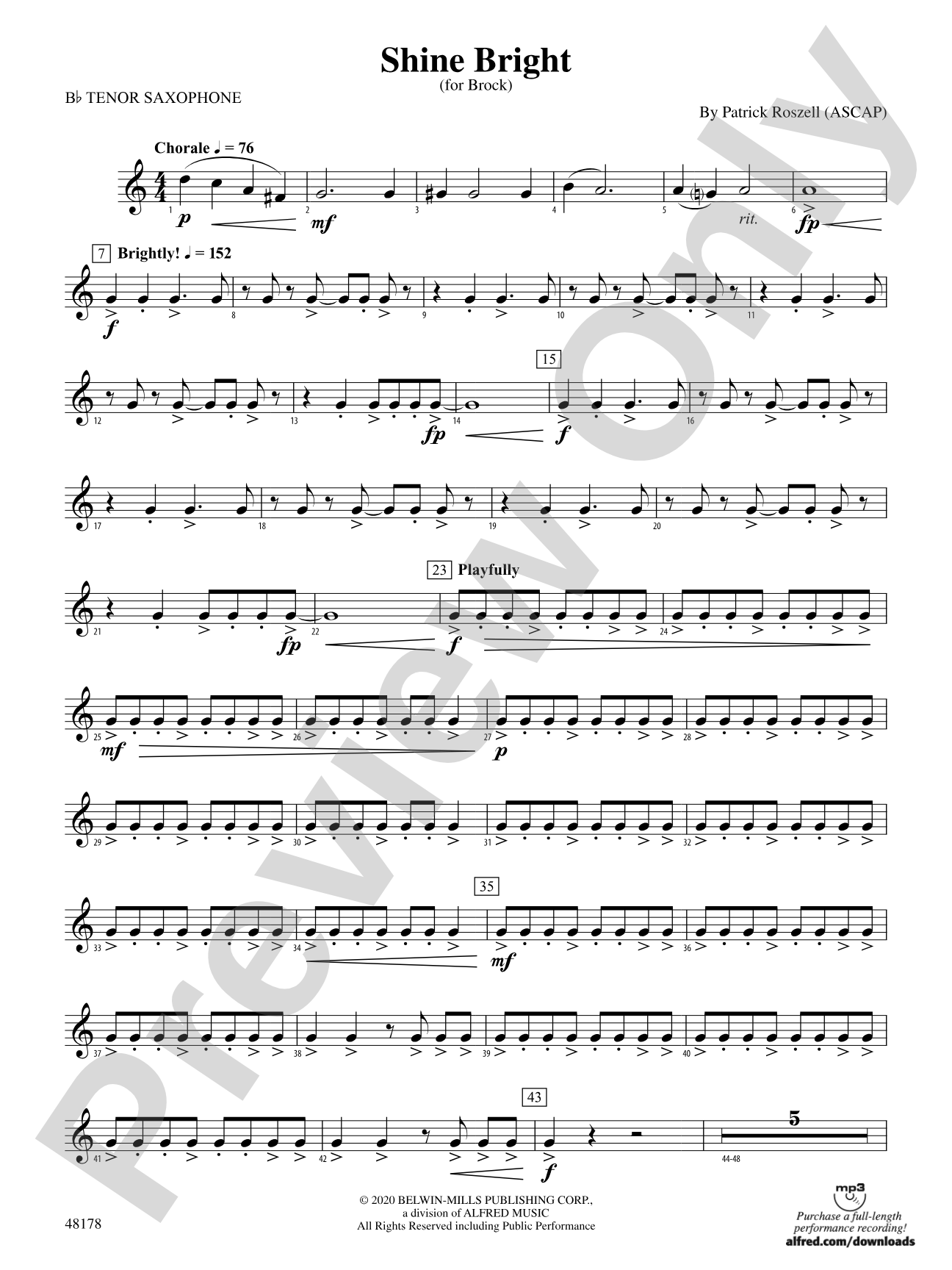 Shine Bright: B-flat Tenor Saxophone