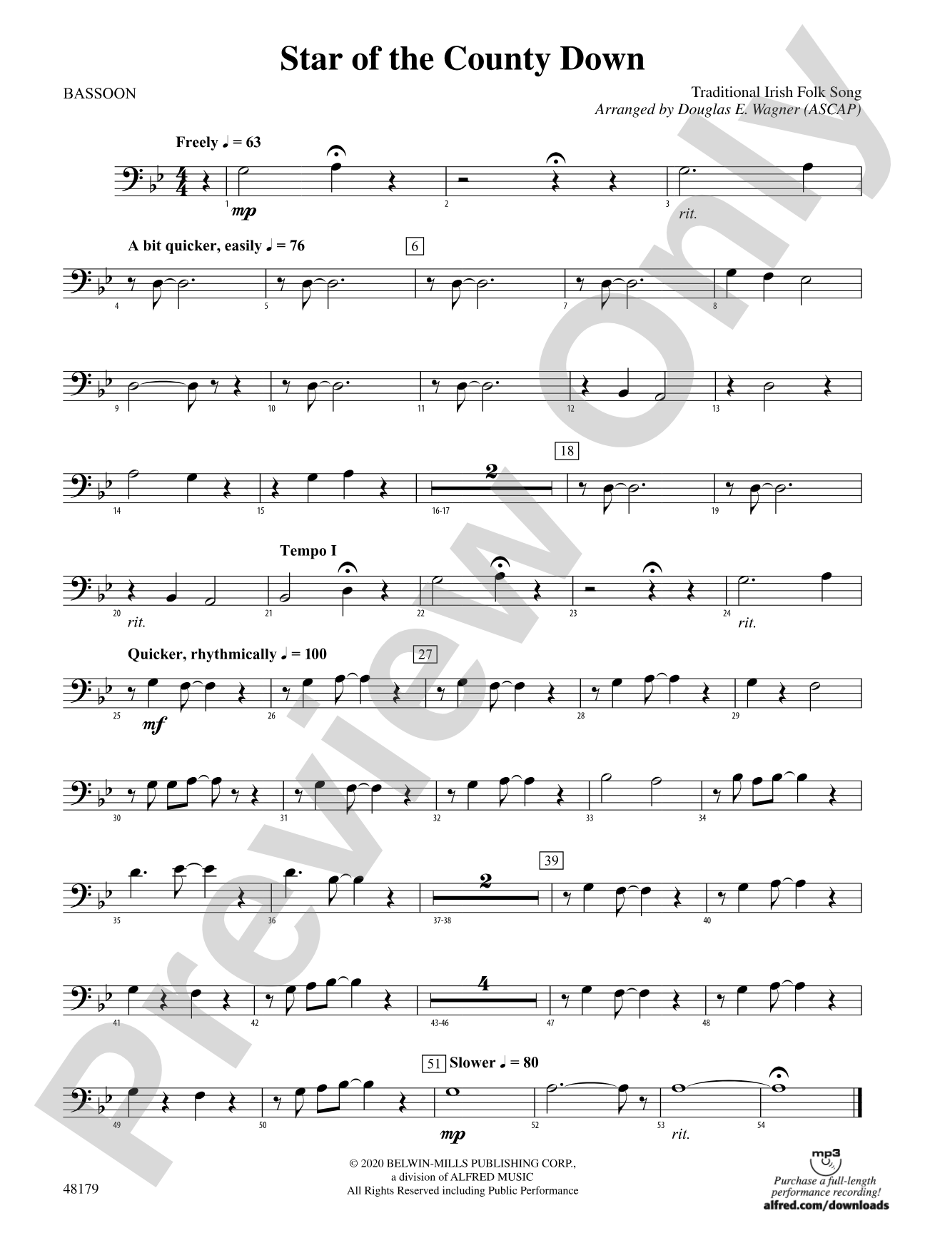 Star of the County Down: Bassoon