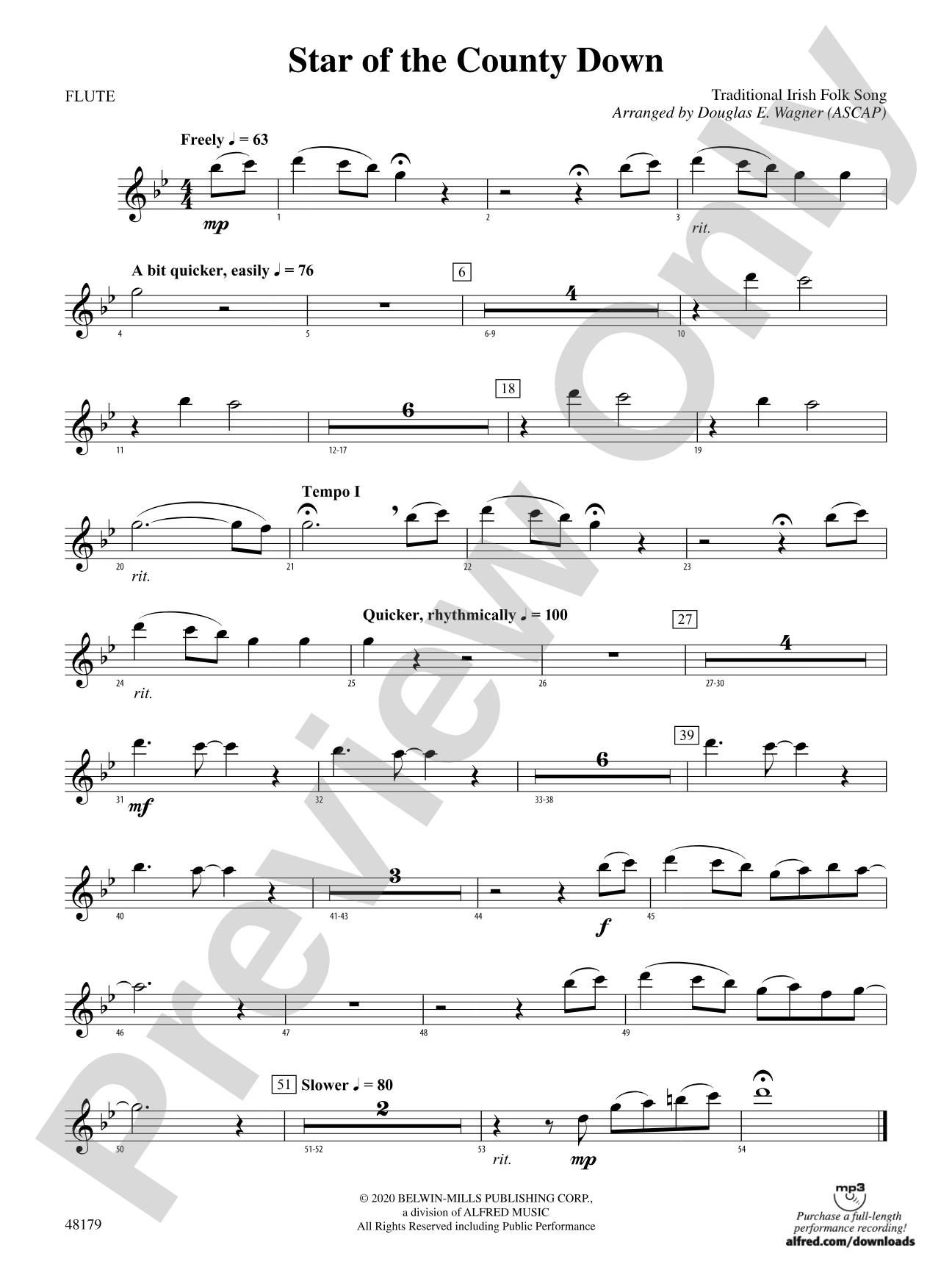 Star of the County Down: Flute