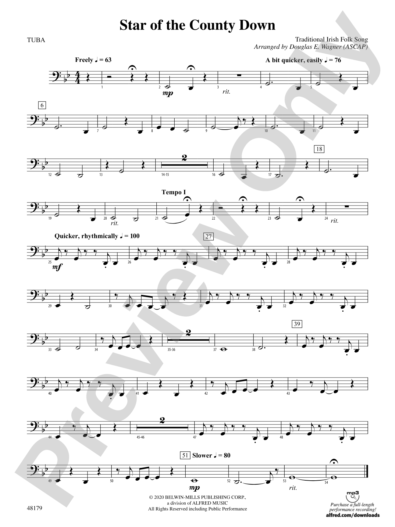 Star of the County Down: Tuba