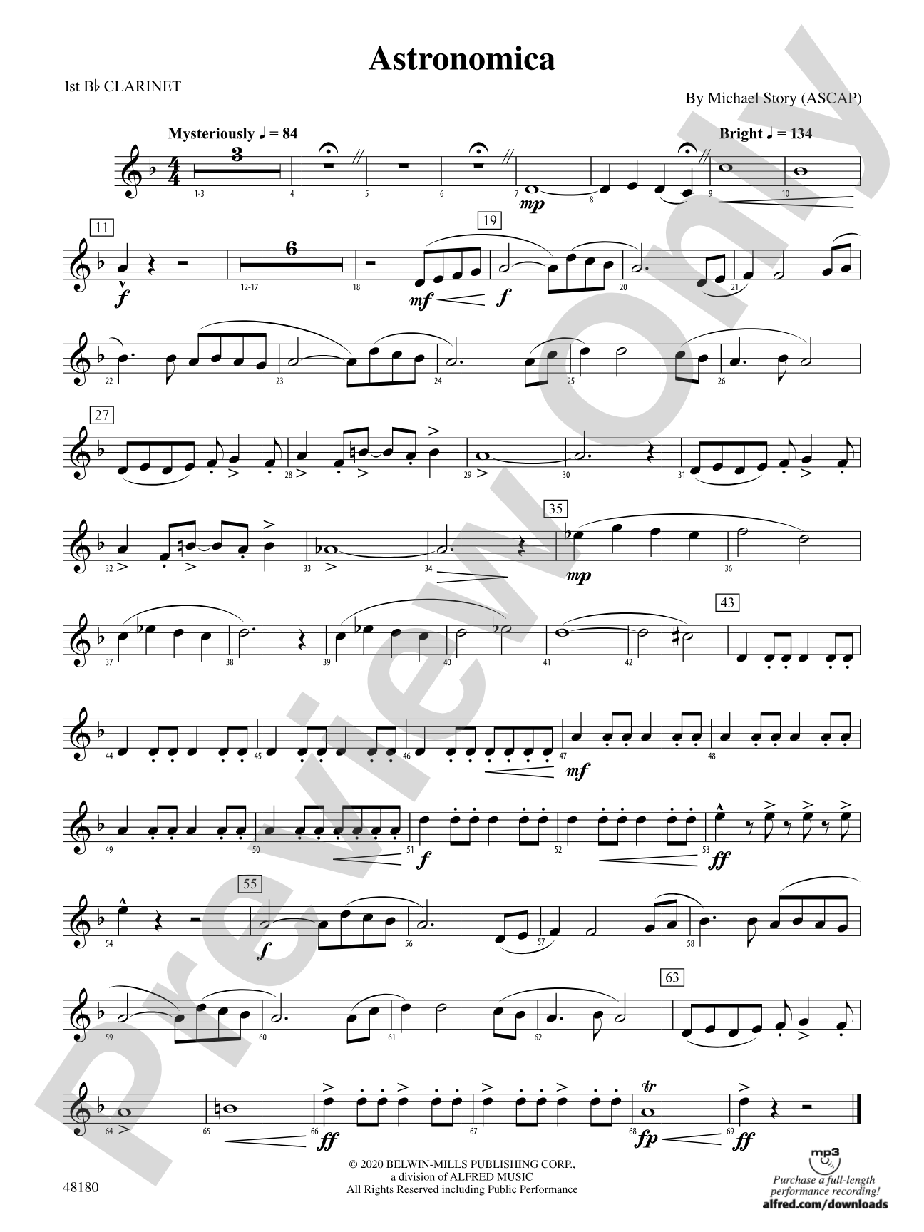 Astronomica: 1st B-flat Clarinet