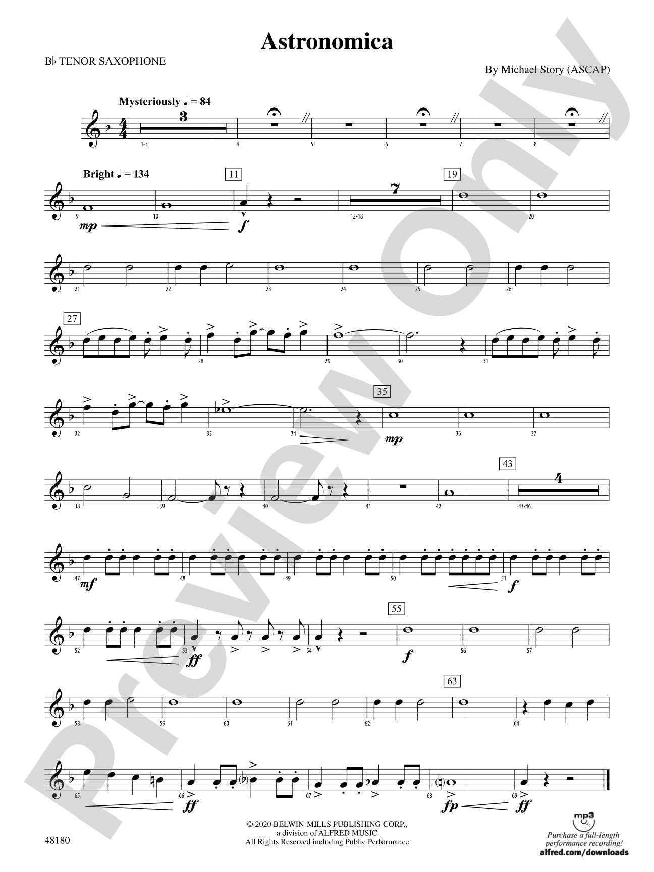 Astronomica: B-flat Tenor Saxophone