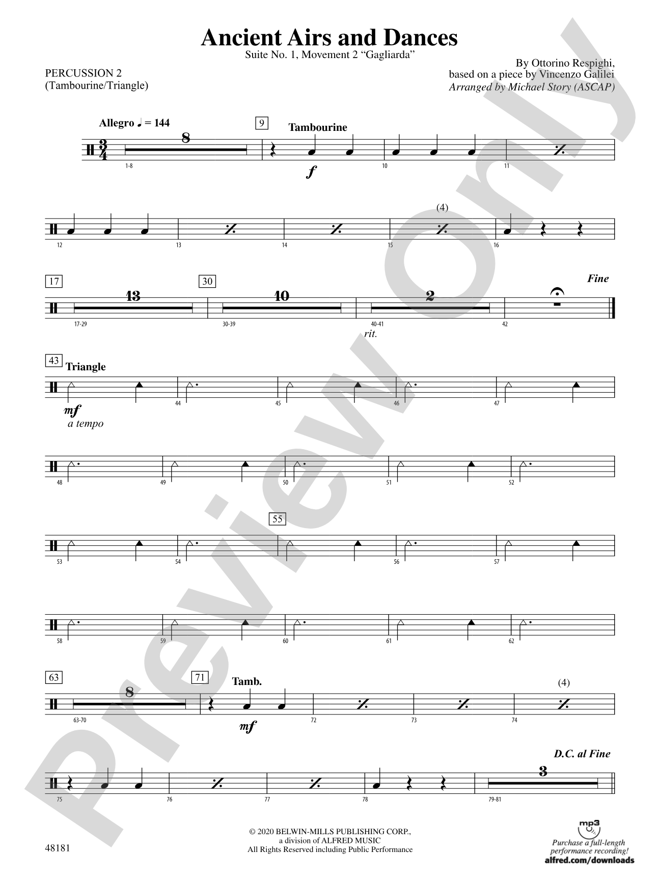 Ancient Airs and Dances: 2nd Percussion