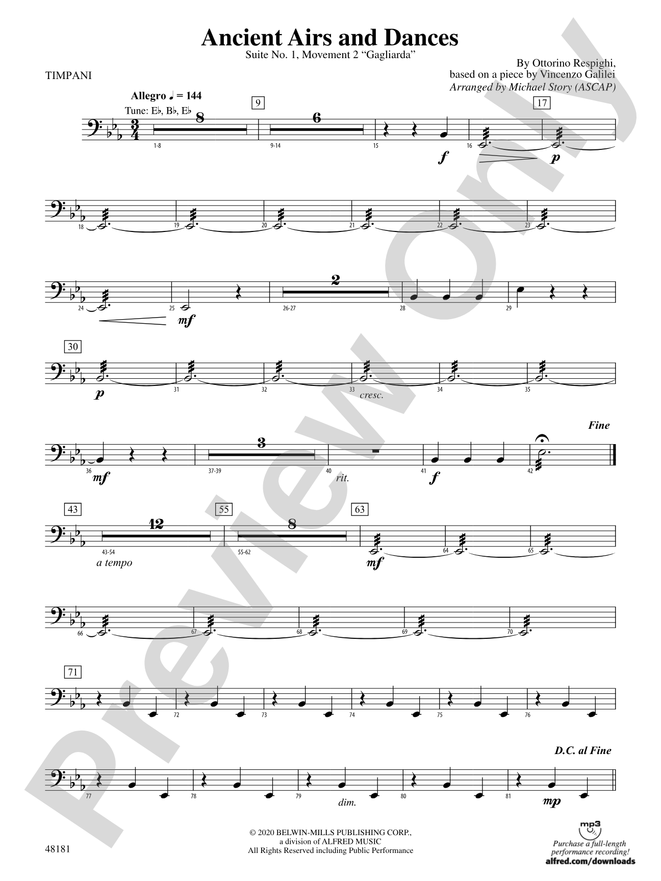 Ancient Airs and Dances: Timpani