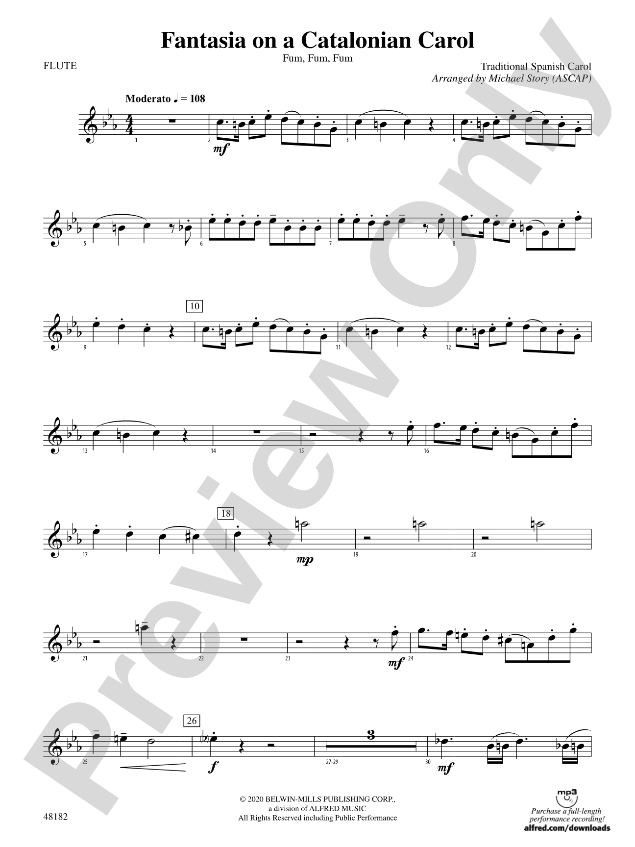 Fantasia on a Catalonian Carol: Flute