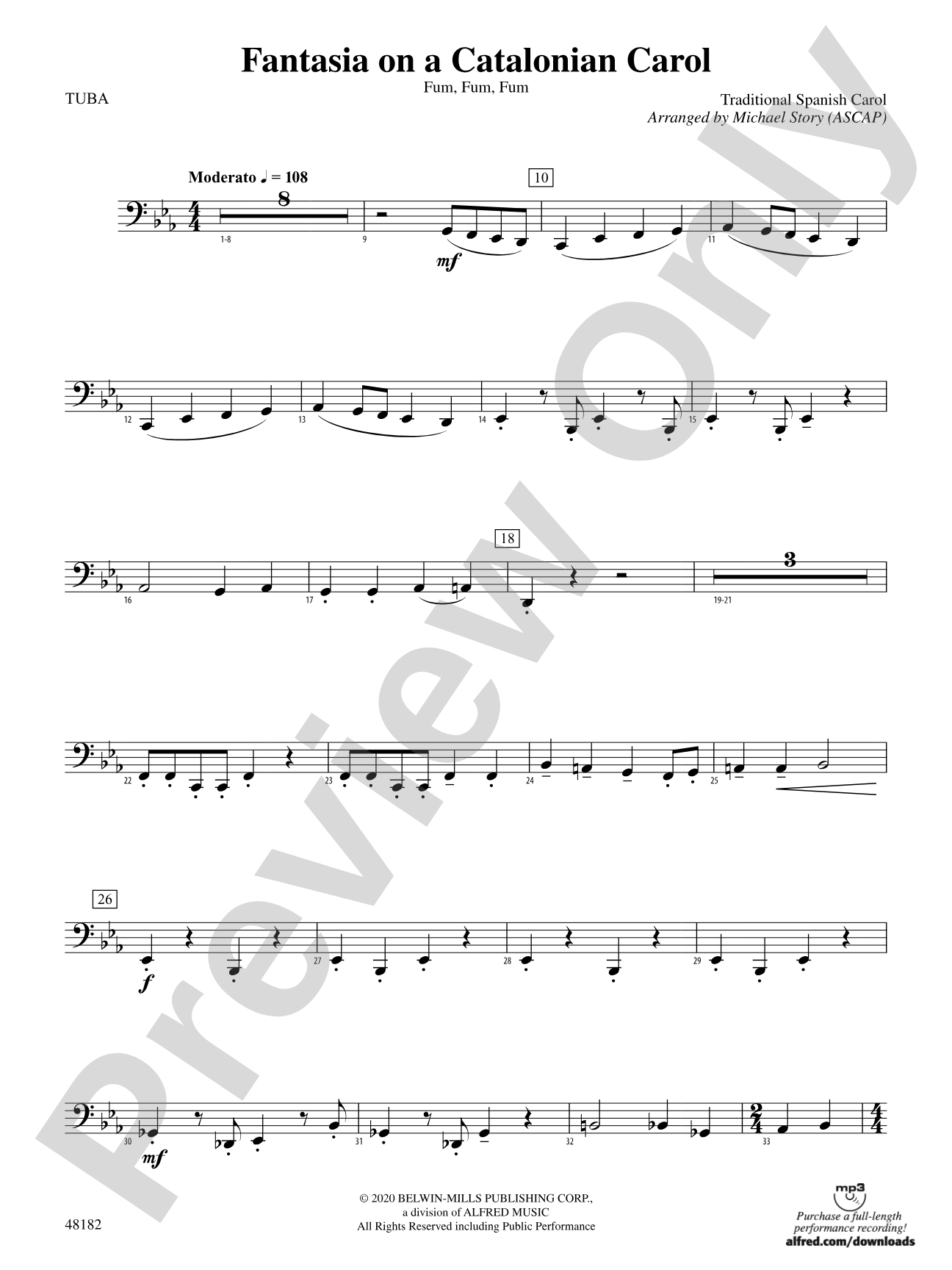 Fantasia on a Catalonian Carol: Tuba