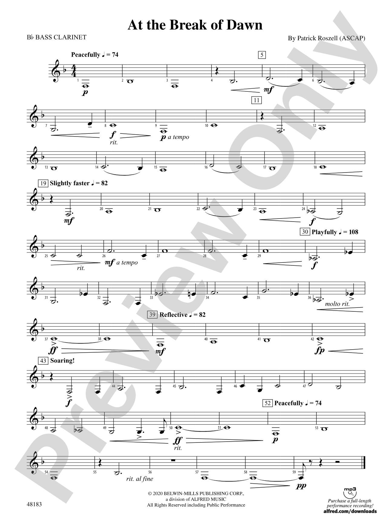 At the Break of Dawn: B-flat Bass Clarinet