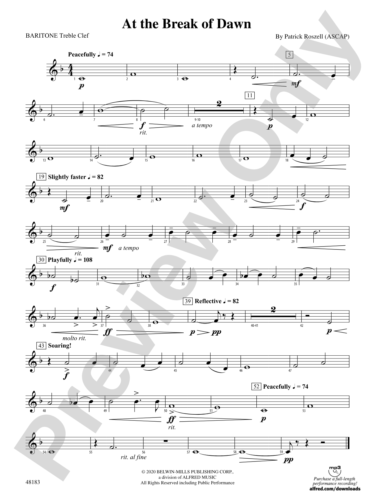 At the Break of Dawn: Baritone T.C.