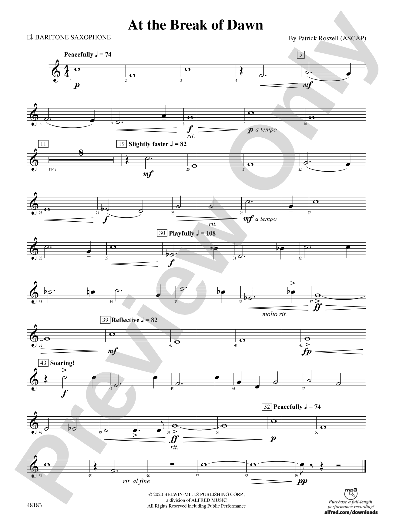 At the Break of Dawn: E-flat Baritone Saxophone