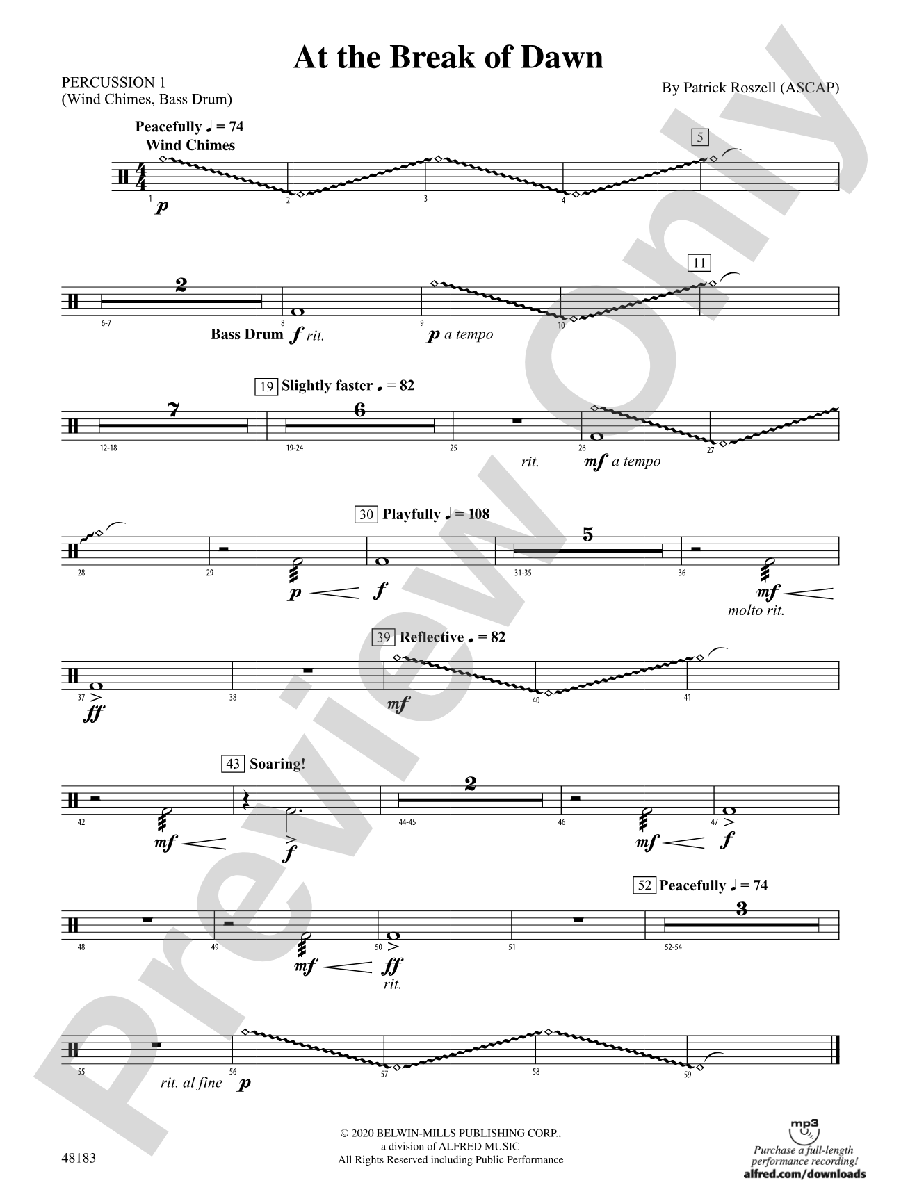 At the Break of Dawn: 1st Percussion