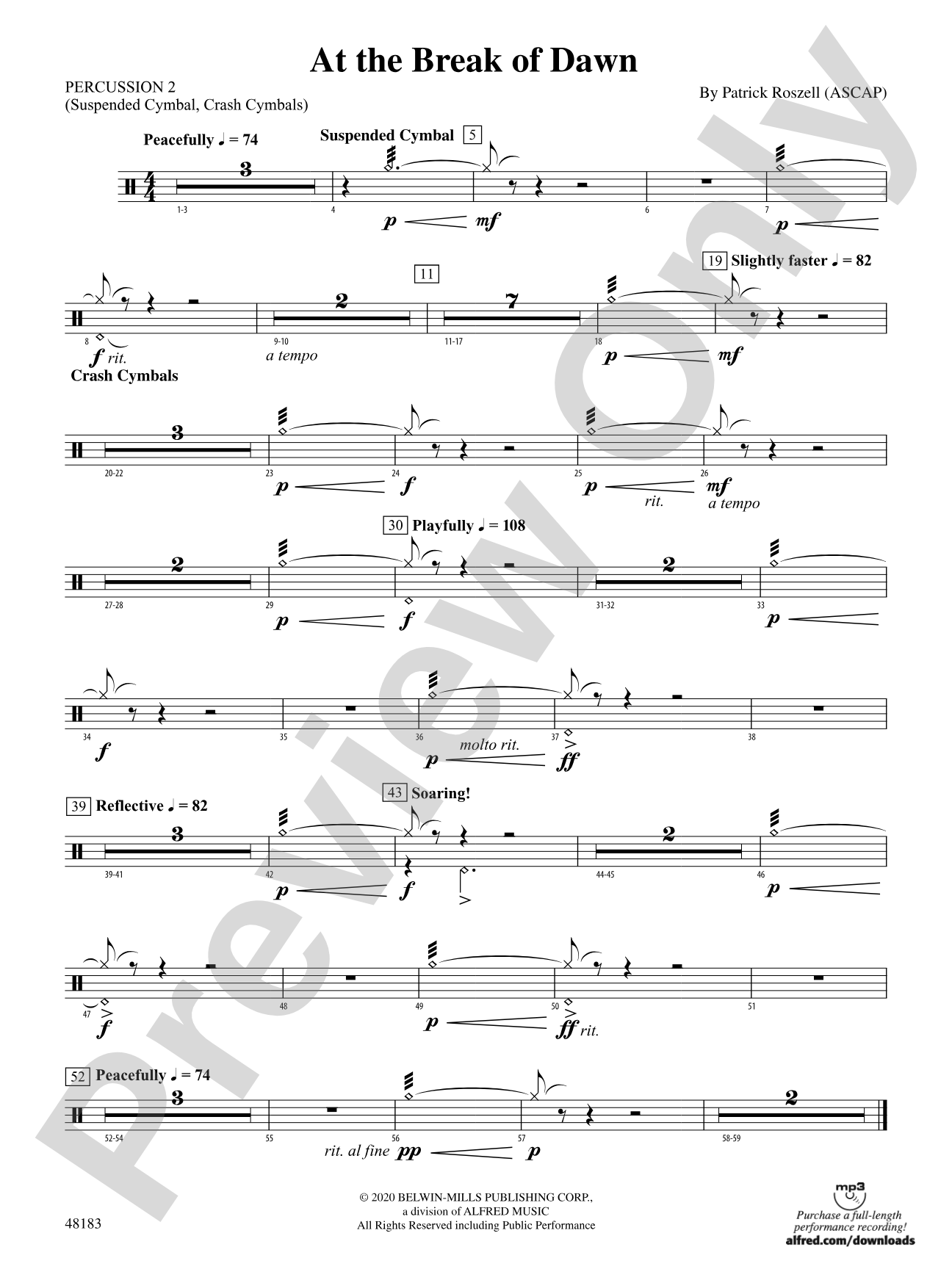 At the Break of Dawn: 2nd Percussion