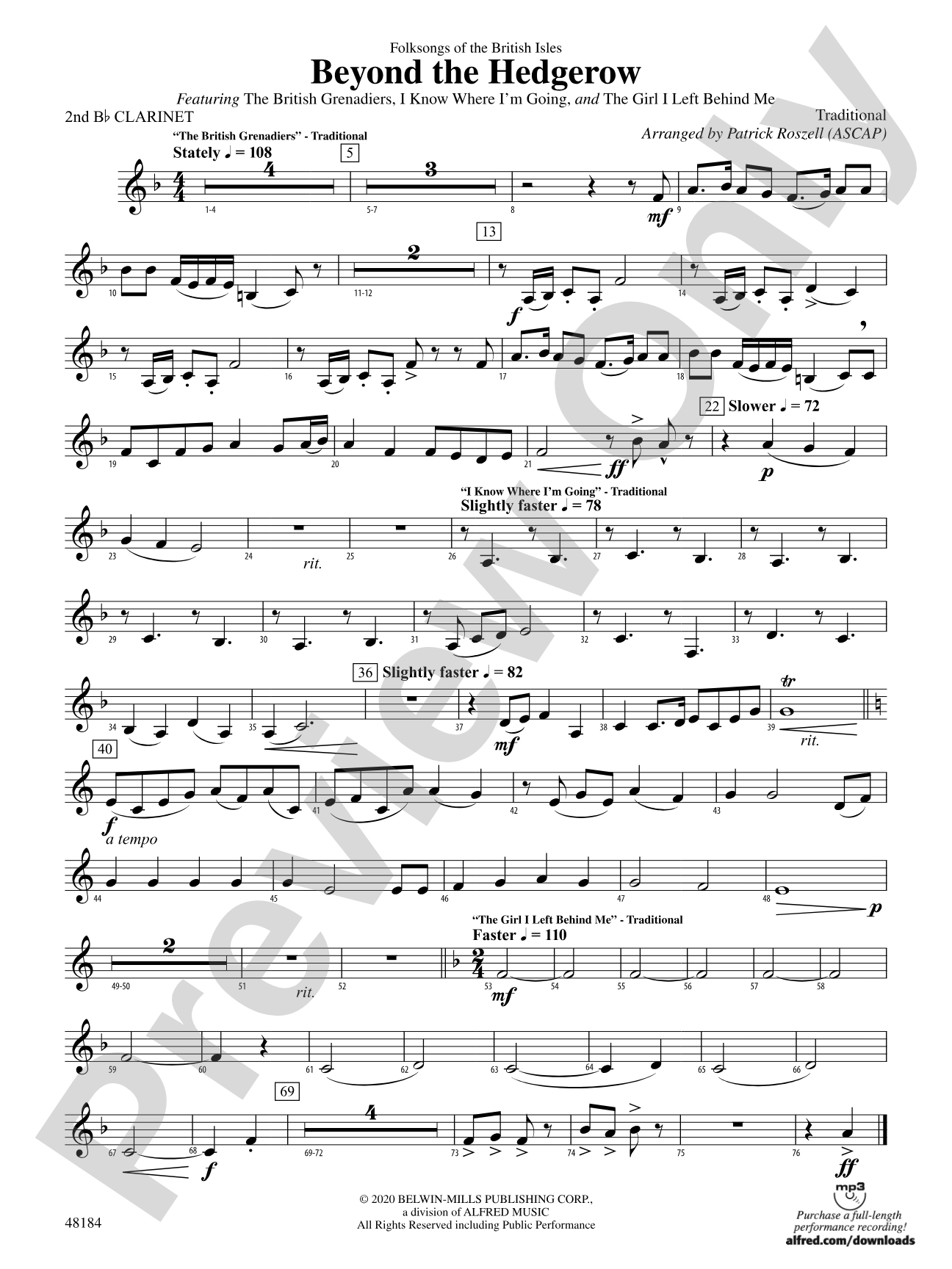 Beyond the Hedgerow: 2nd B-flat Clarinet