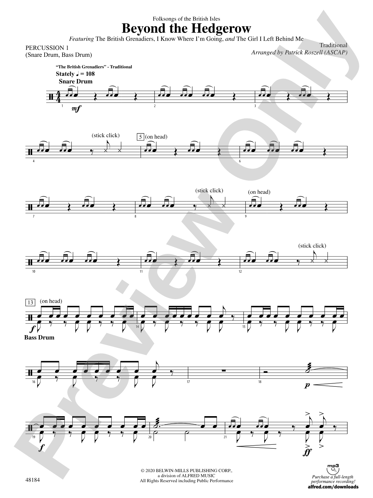 Beyond the Hedgerow: 1st Percussion