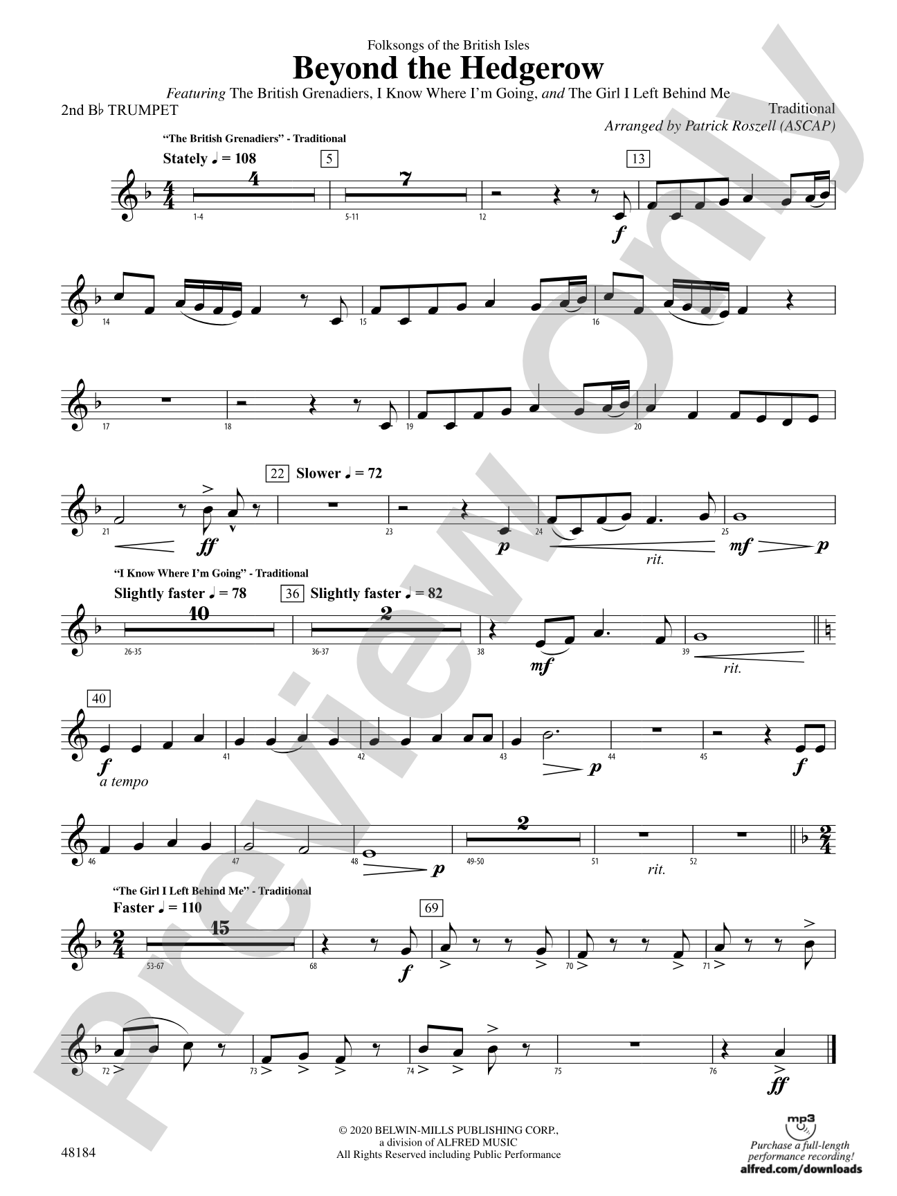 Beyond the Hedgerow: 2nd B-flat Trumpet