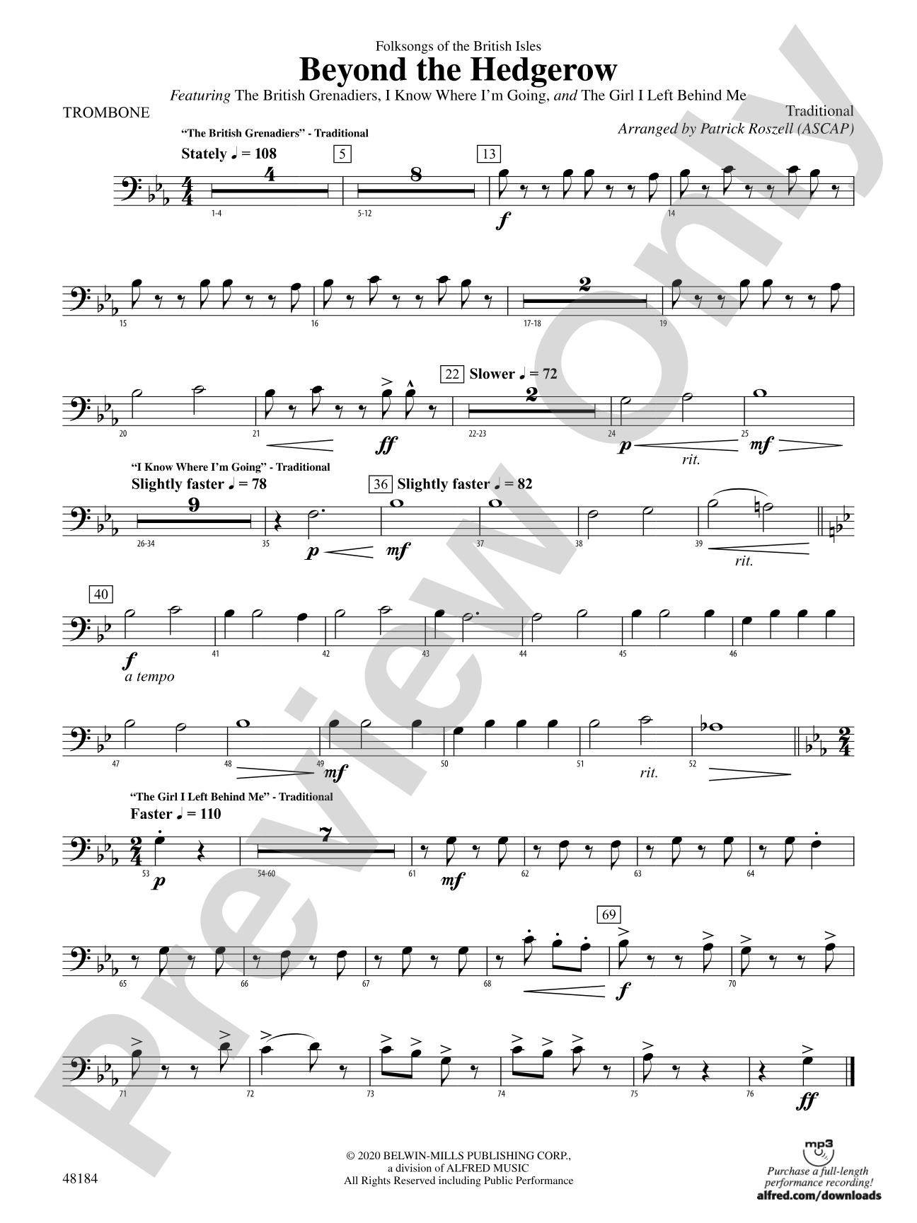 Beyond the Hedgerow: 1st Trombone
