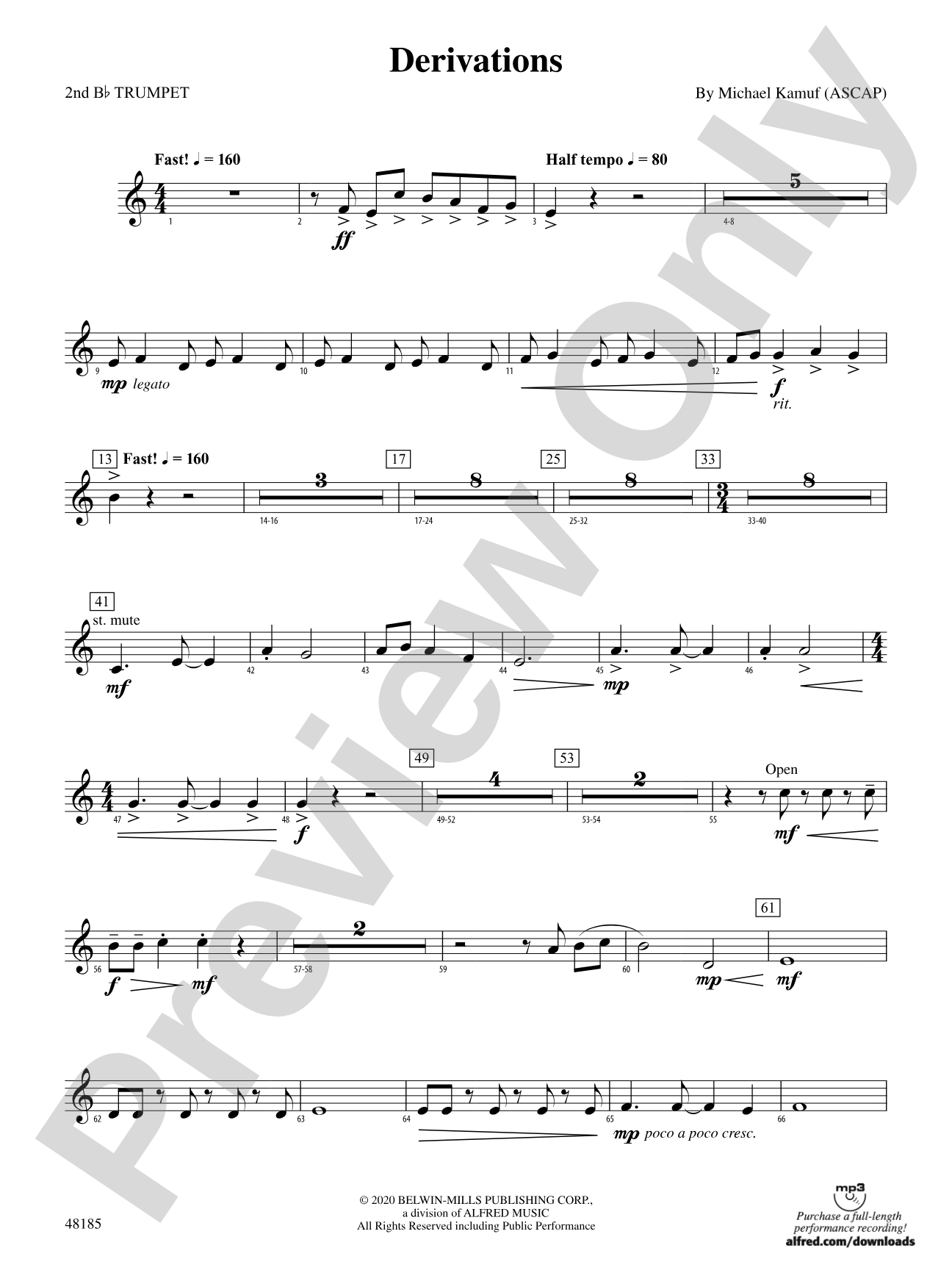 Derivations: 2nd B-flat Trumpet