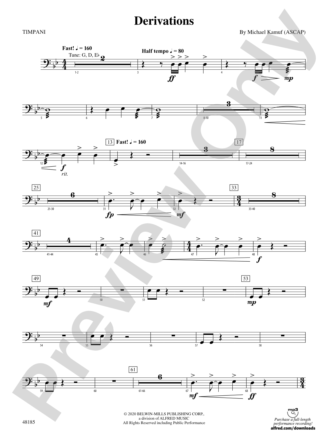 Derivations: Timpani
