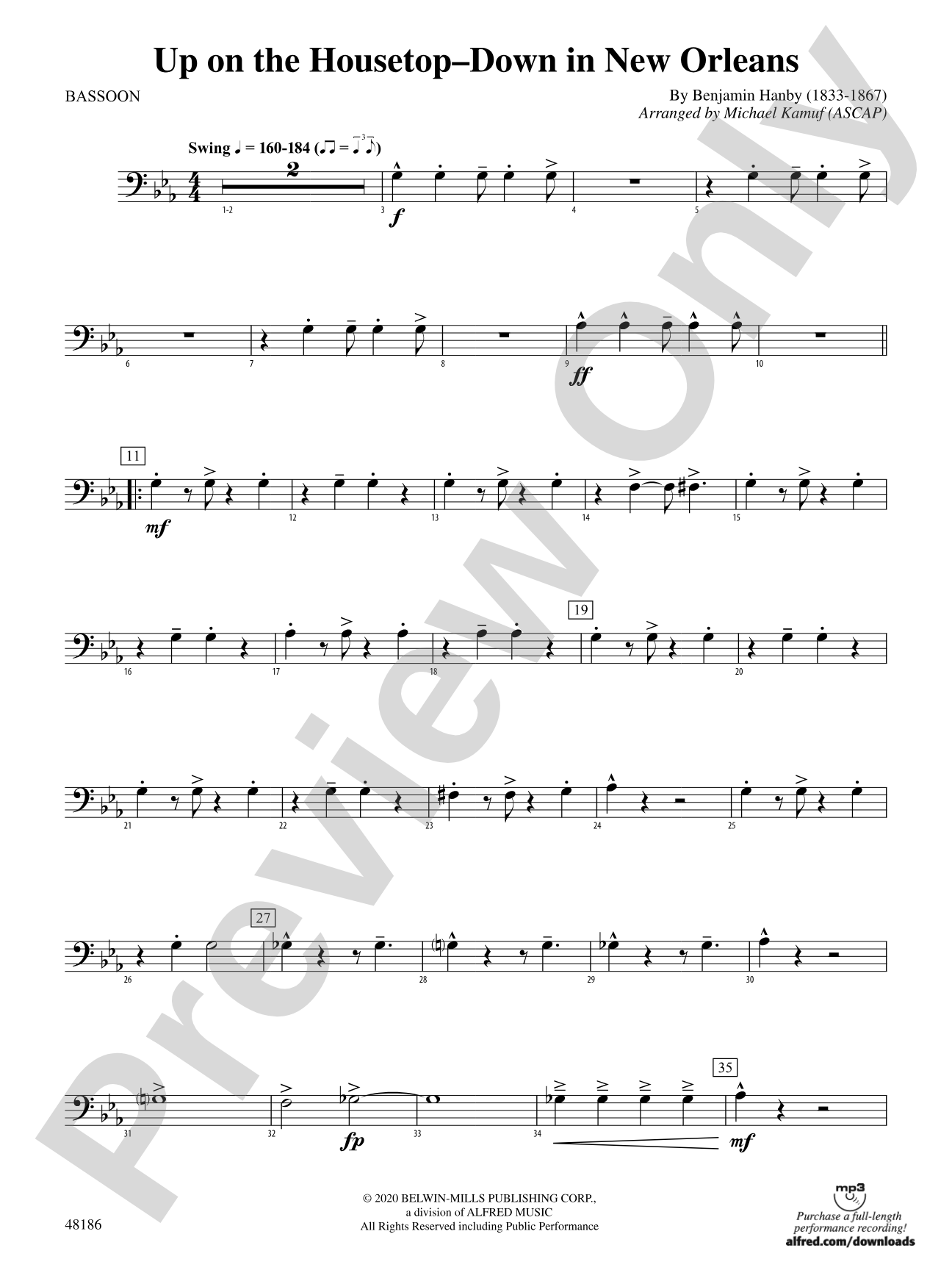 Up on the Housetop--Down in New Orleans: Bassoon
