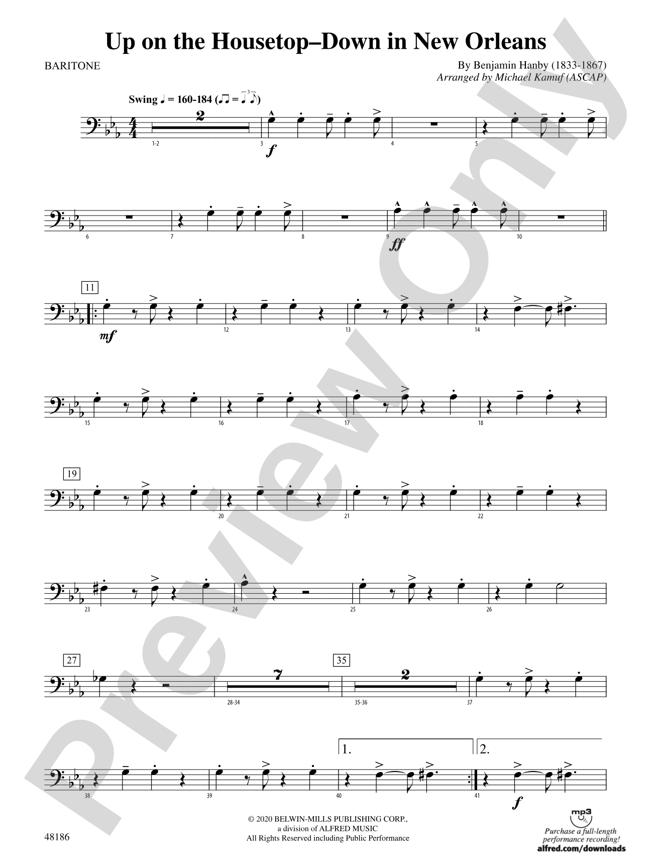 Up on the Housetop--Down in New Orleans: Baritone B.C.