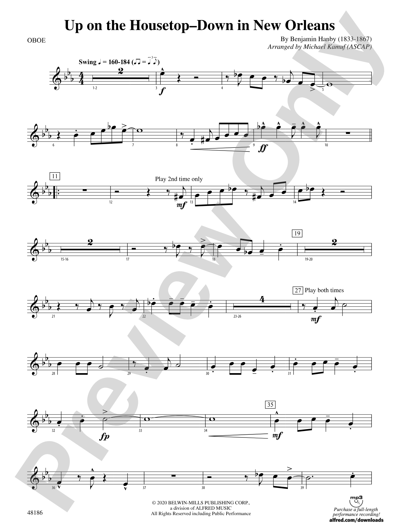 Up on the Housetop--Down in New Orleans: Oboe