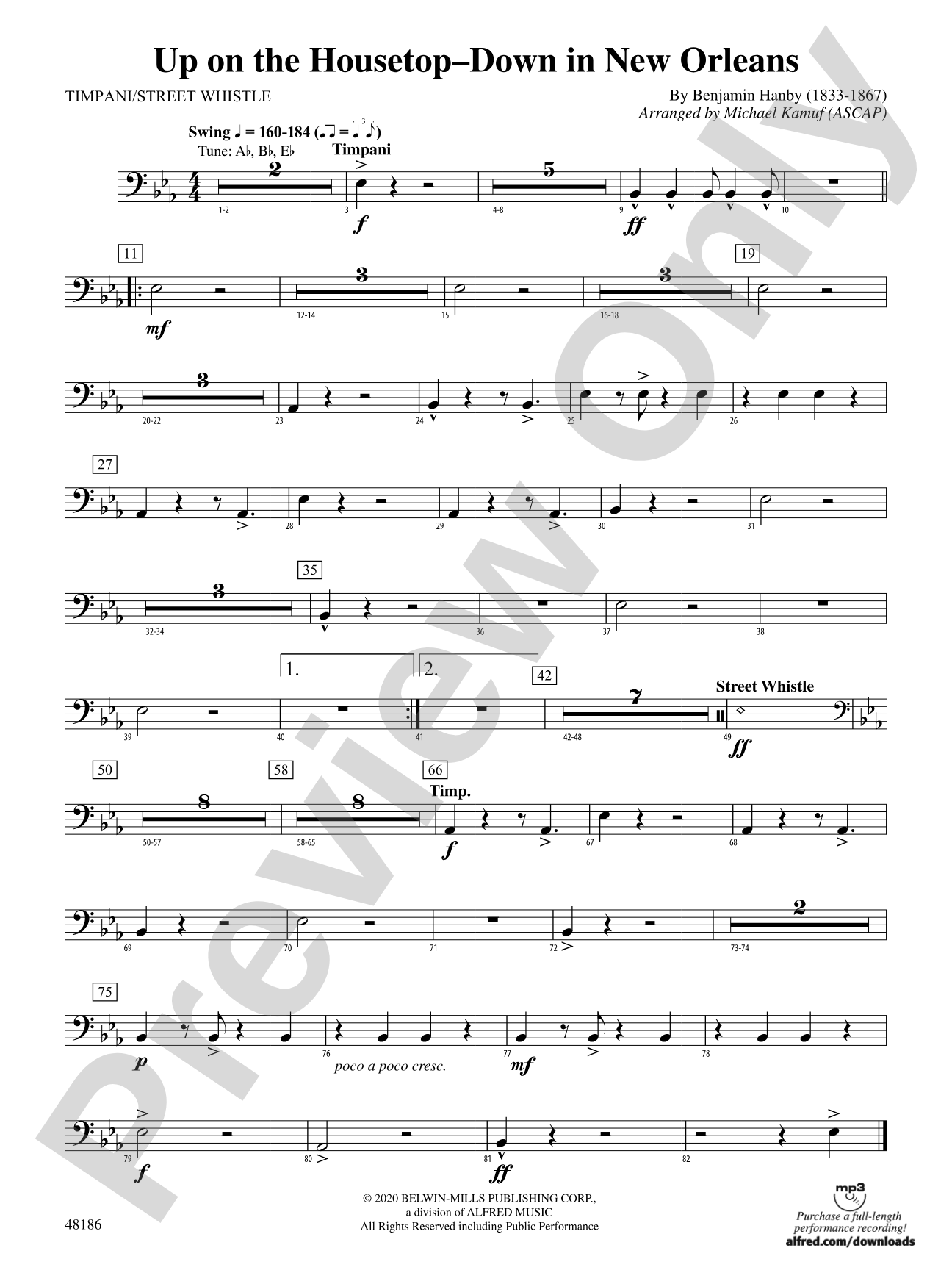 Up on the Housetop--Down in New Orleans: Timpani