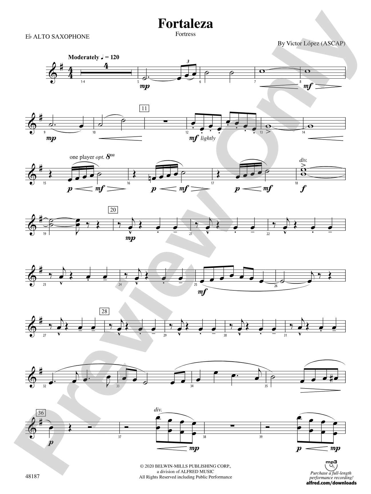 Fortaleza: E-flat Alto Saxophone