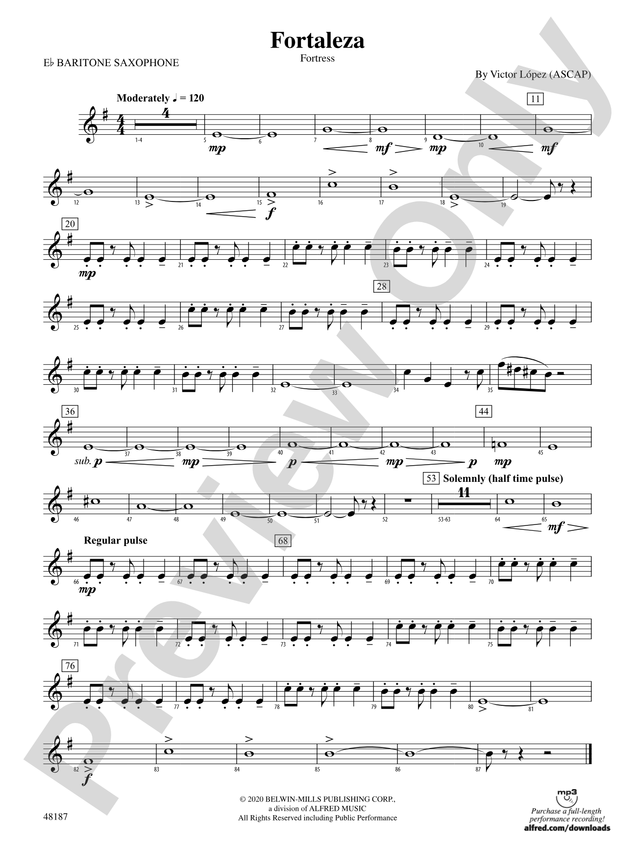 Fortaleza: E-flat Baritone Saxophone
