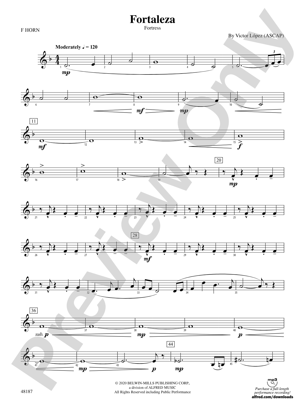Fortaleza: 1st F Horn