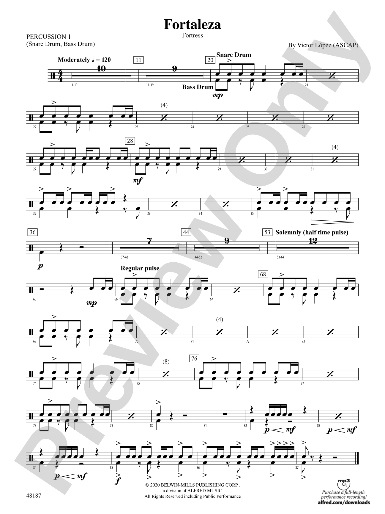 Fortaleza: 1st Percussion