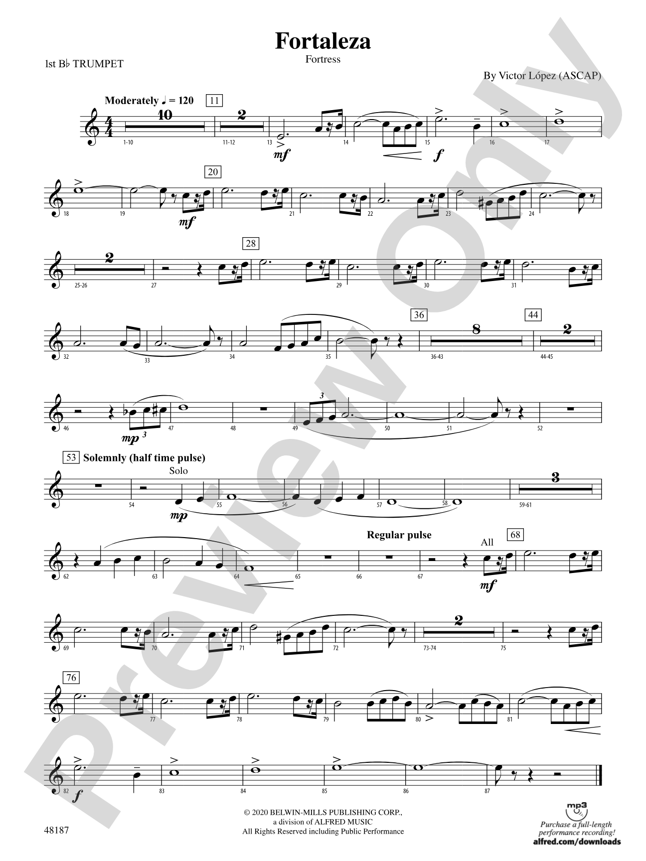 Fortaleza: 1st B-flat Trumpet