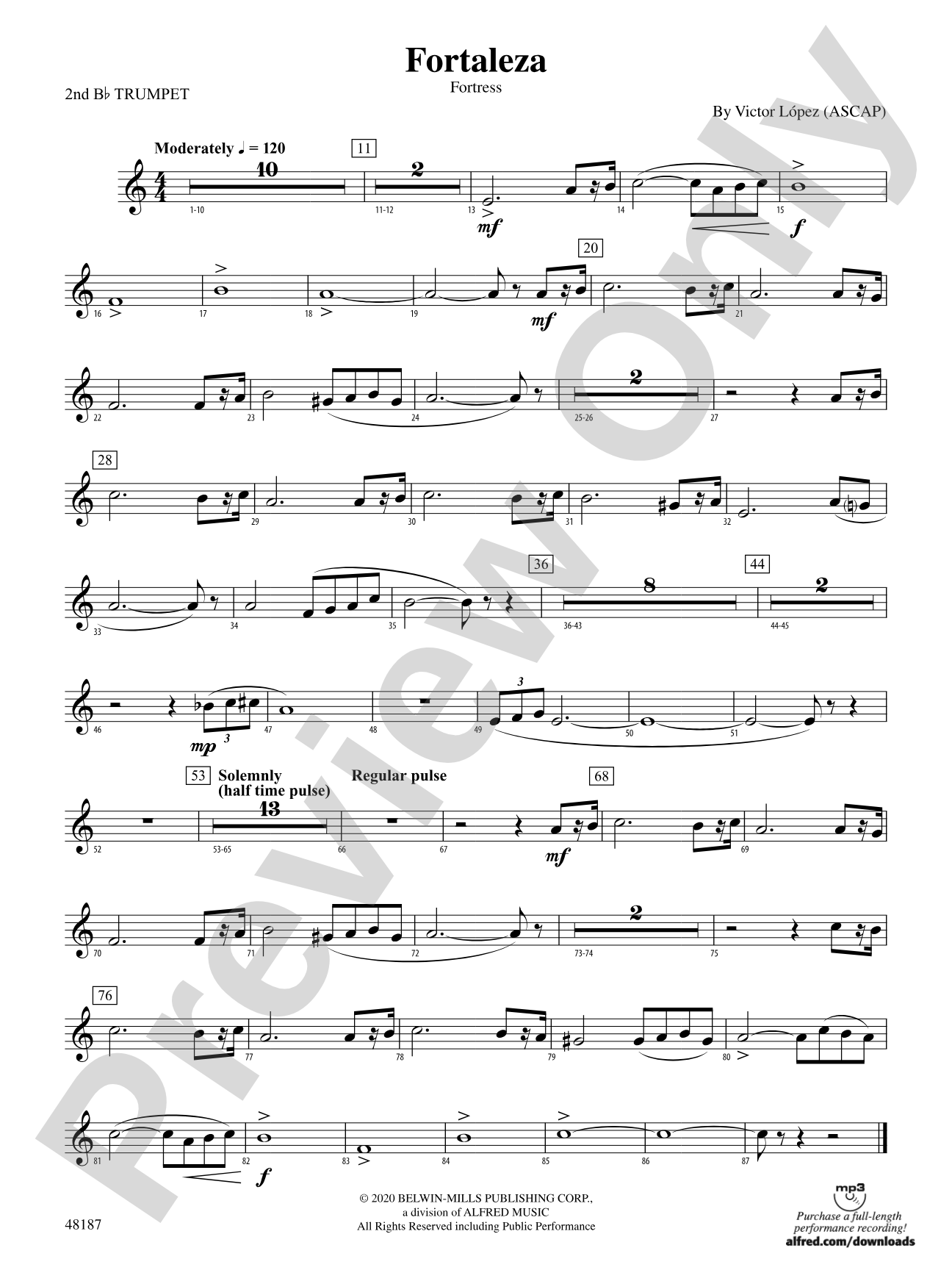 Fortaleza: 2nd B-flat Trumpet