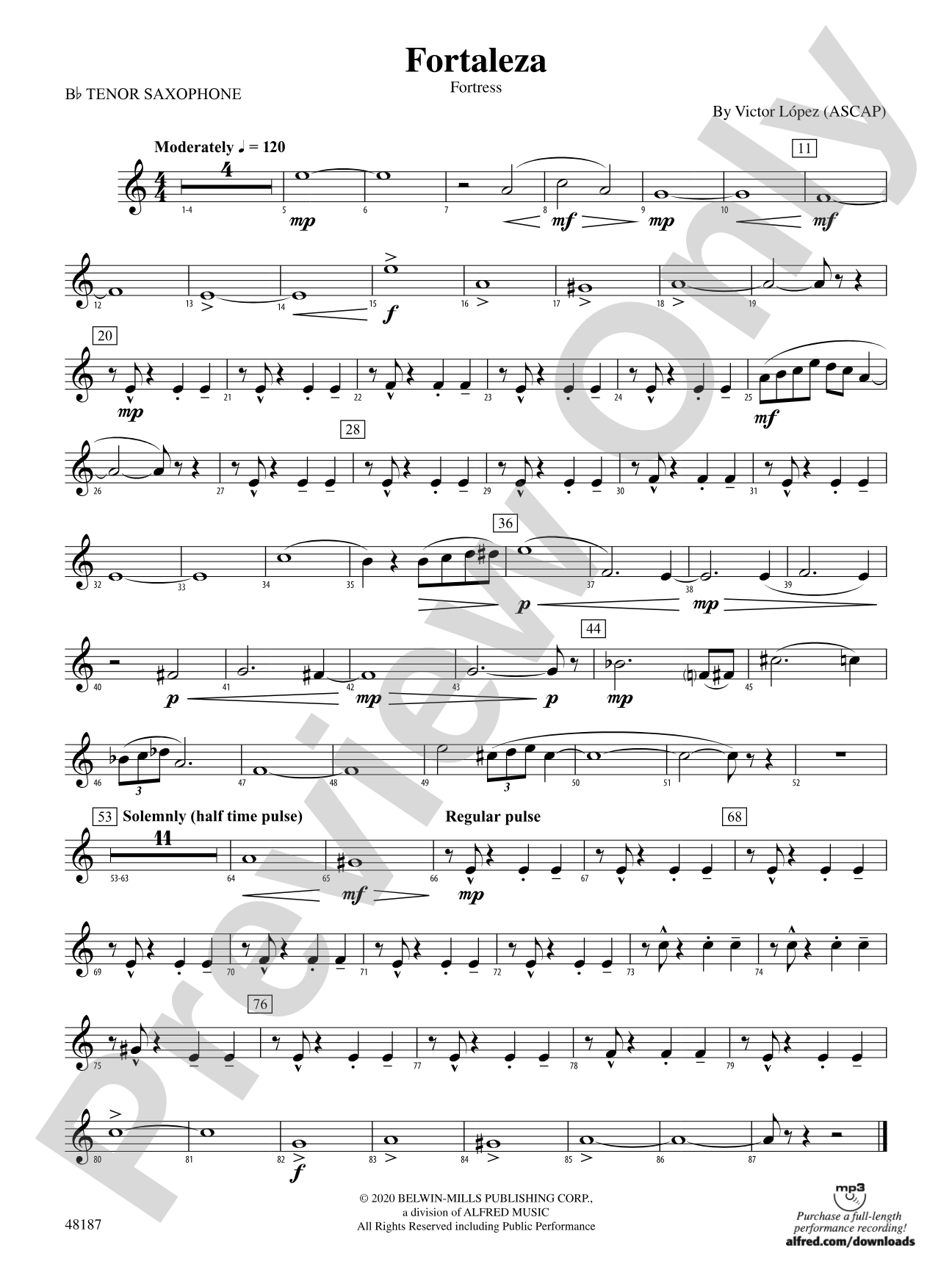 Fortaleza: B-flat Tenor Saxophone