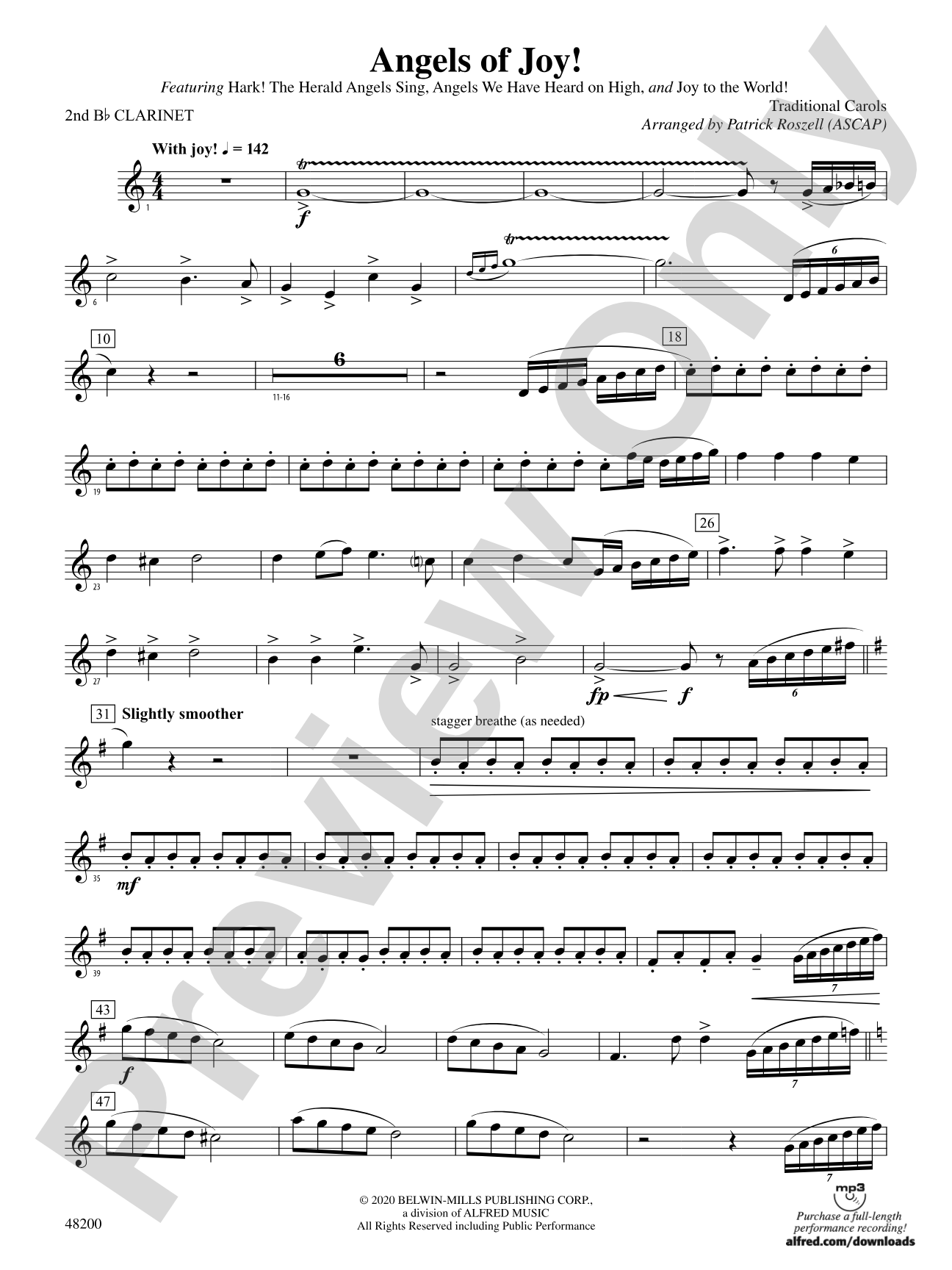 Angels of Joy!: 2nd B-flat Clarinet