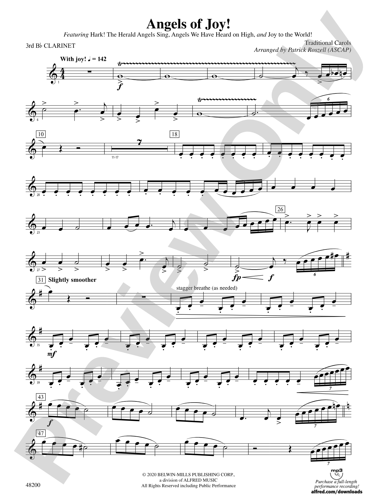 Angels of Joy!: 3rd B-flat Clarinet