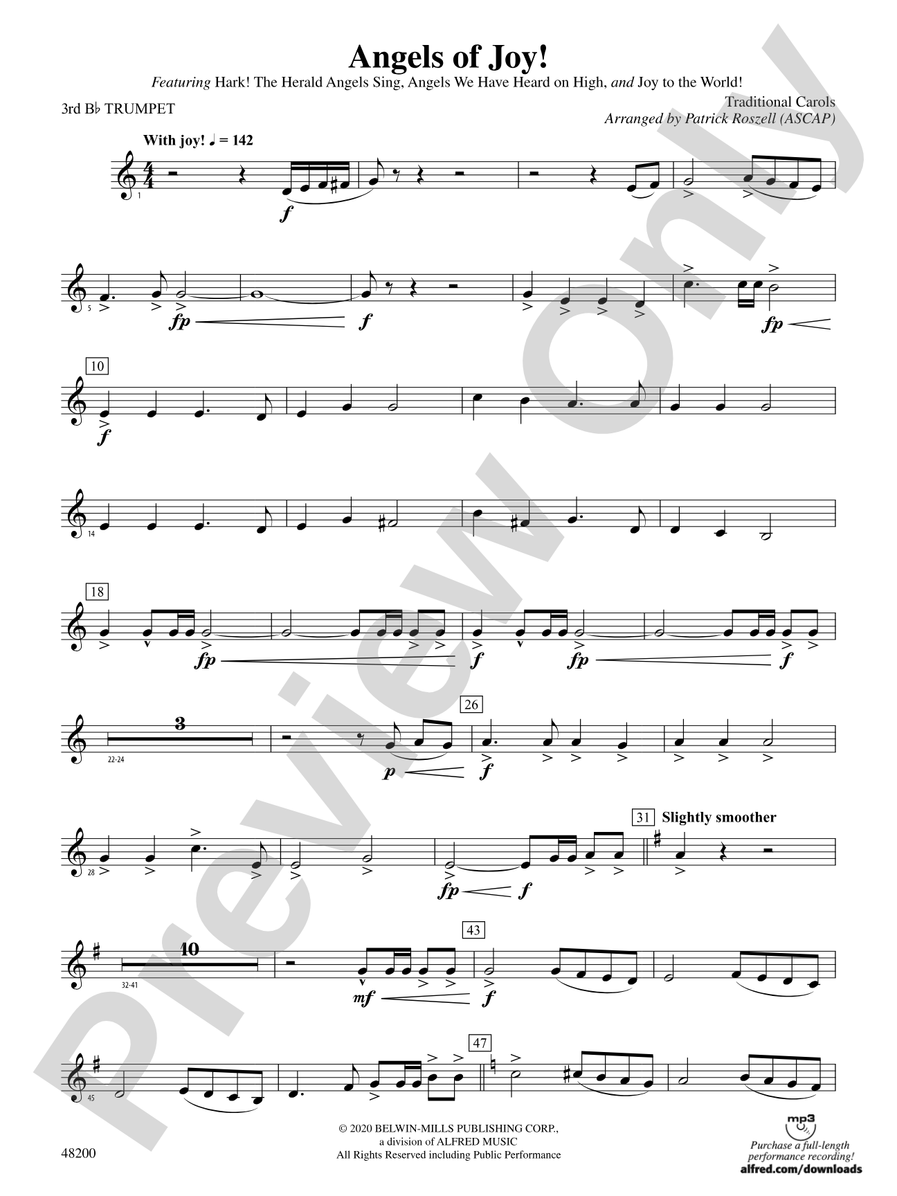 Angels of Joy!: 3rd B-flat Trumpet