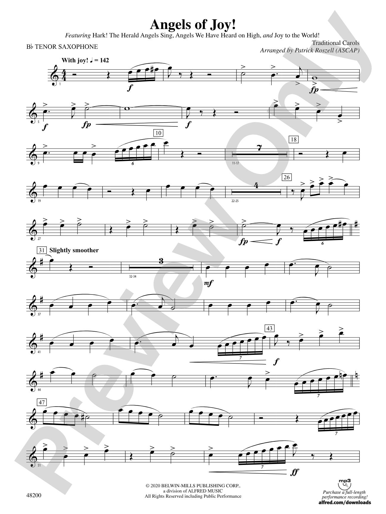 Angels of Joy!: B-flat Tenor Saxophone
