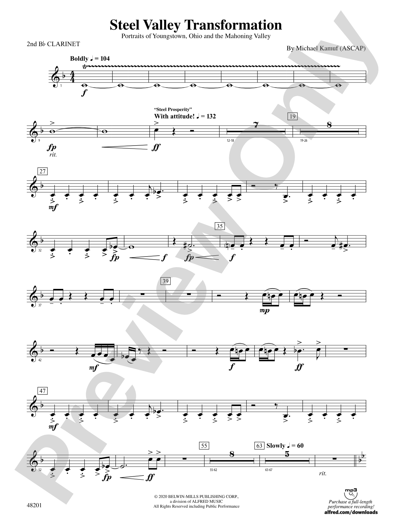 Steel Valley Transformation: 2nd B-flat Clarinet