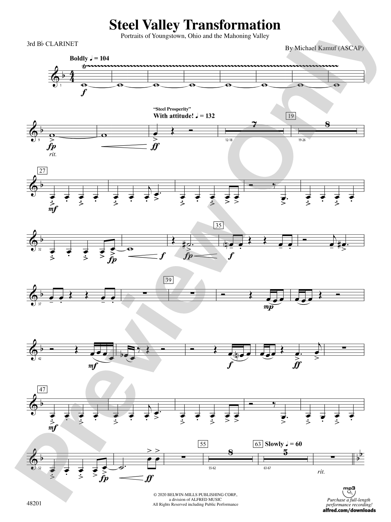 Steel Valley Transformation: 3rd B-flat Clarinet