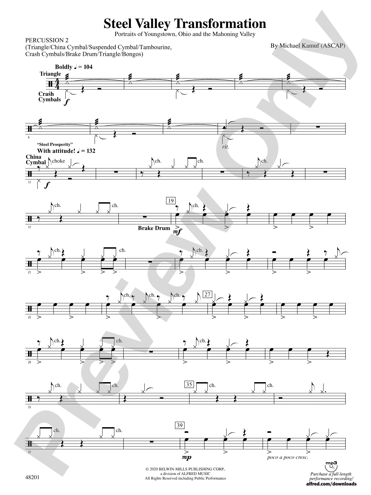 Steel Valley Transformation: 2nd Percussion