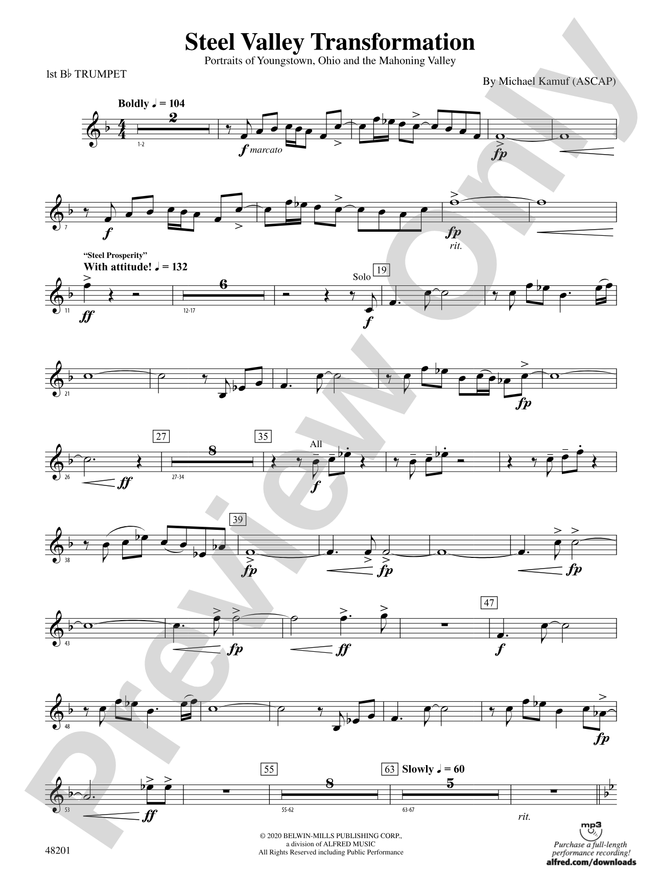 Steel Valley Transformation: 1st B-flat Trumpet