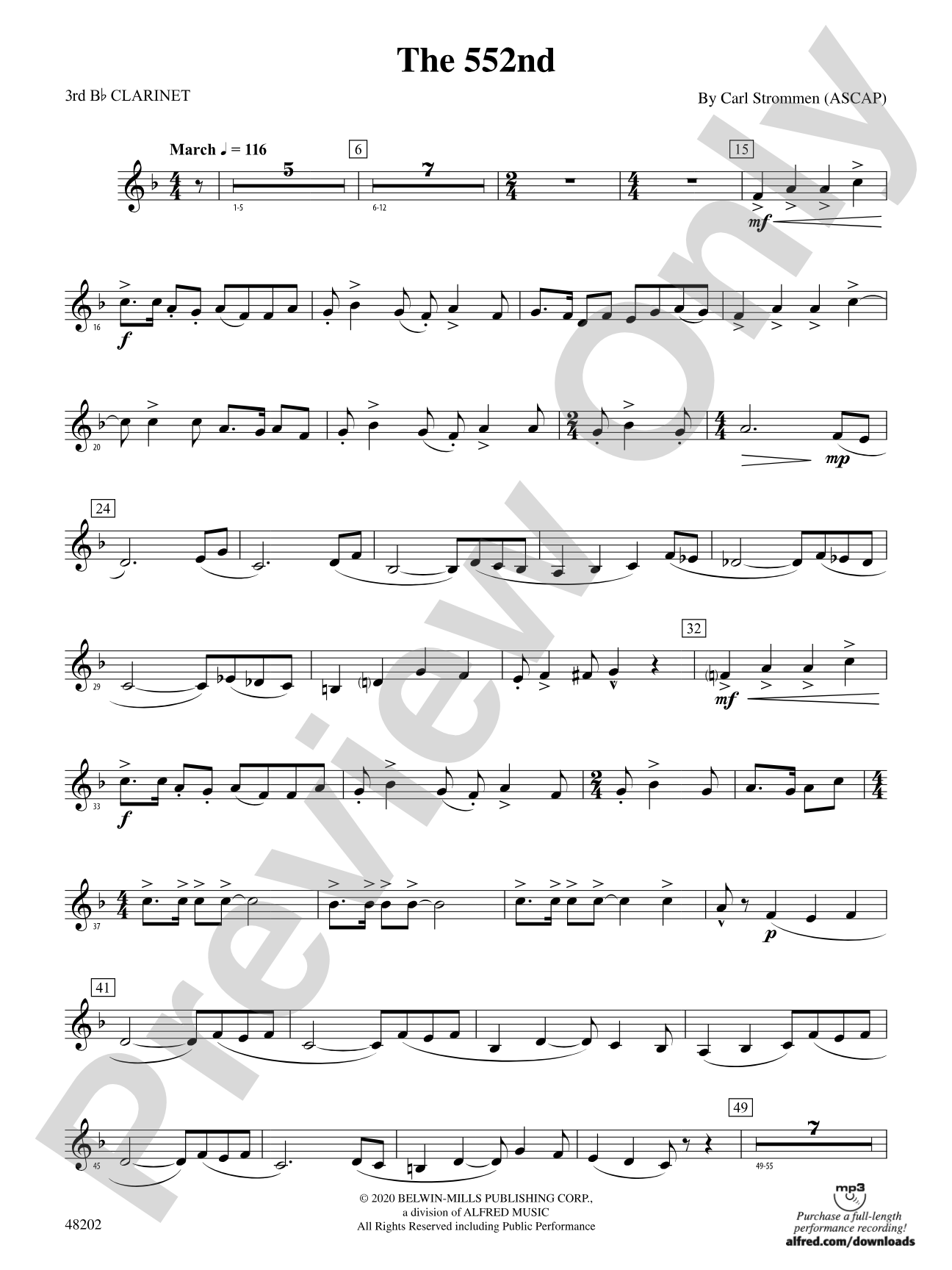The 552nd: 3rd B-flat Clarinet