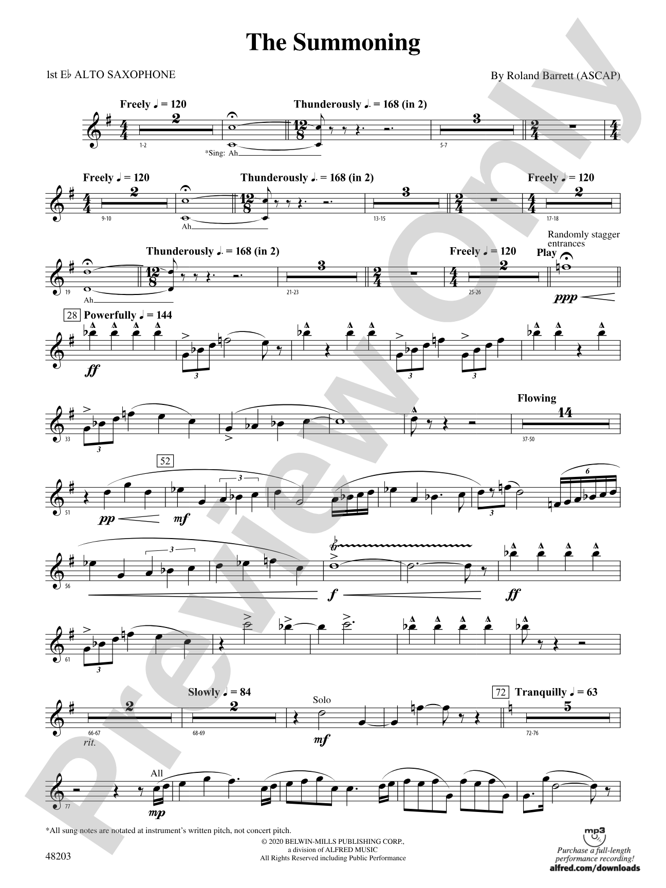 The Summoning: E-flat Alto Saxophone