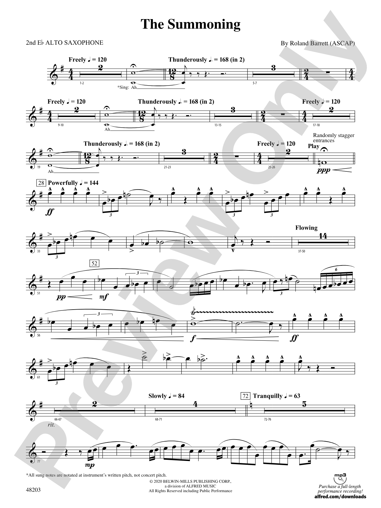 The Summoning: 2nd E-flat Alto Saxophone
