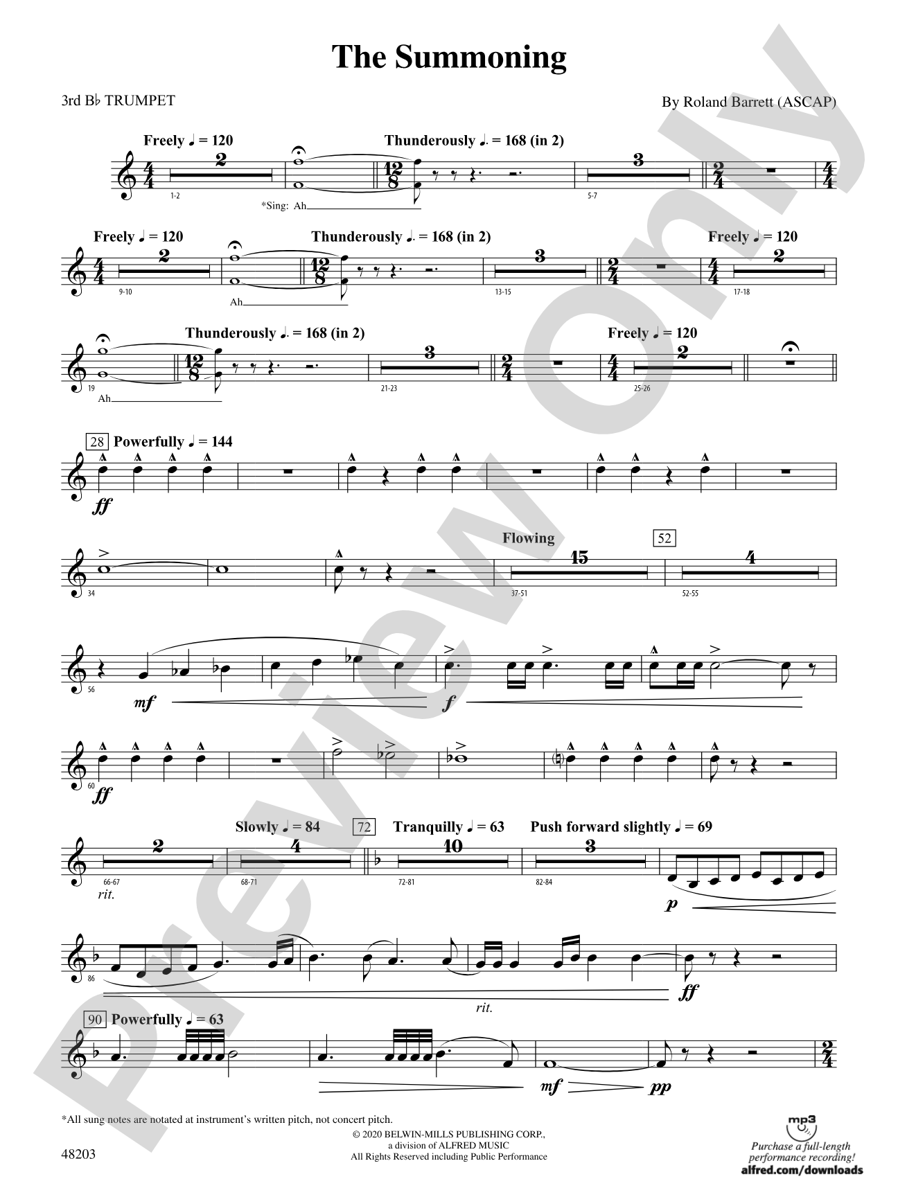 The Summoning: 3rd B-flat Trumpet
