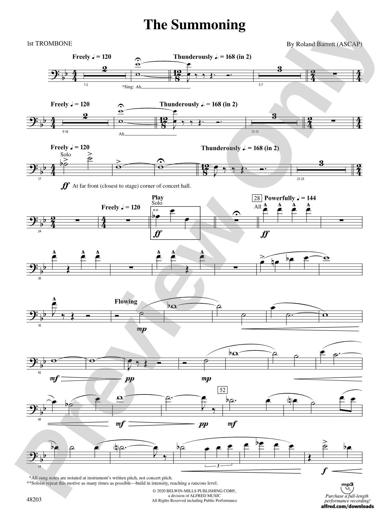 The Summoning: 1st Trombone