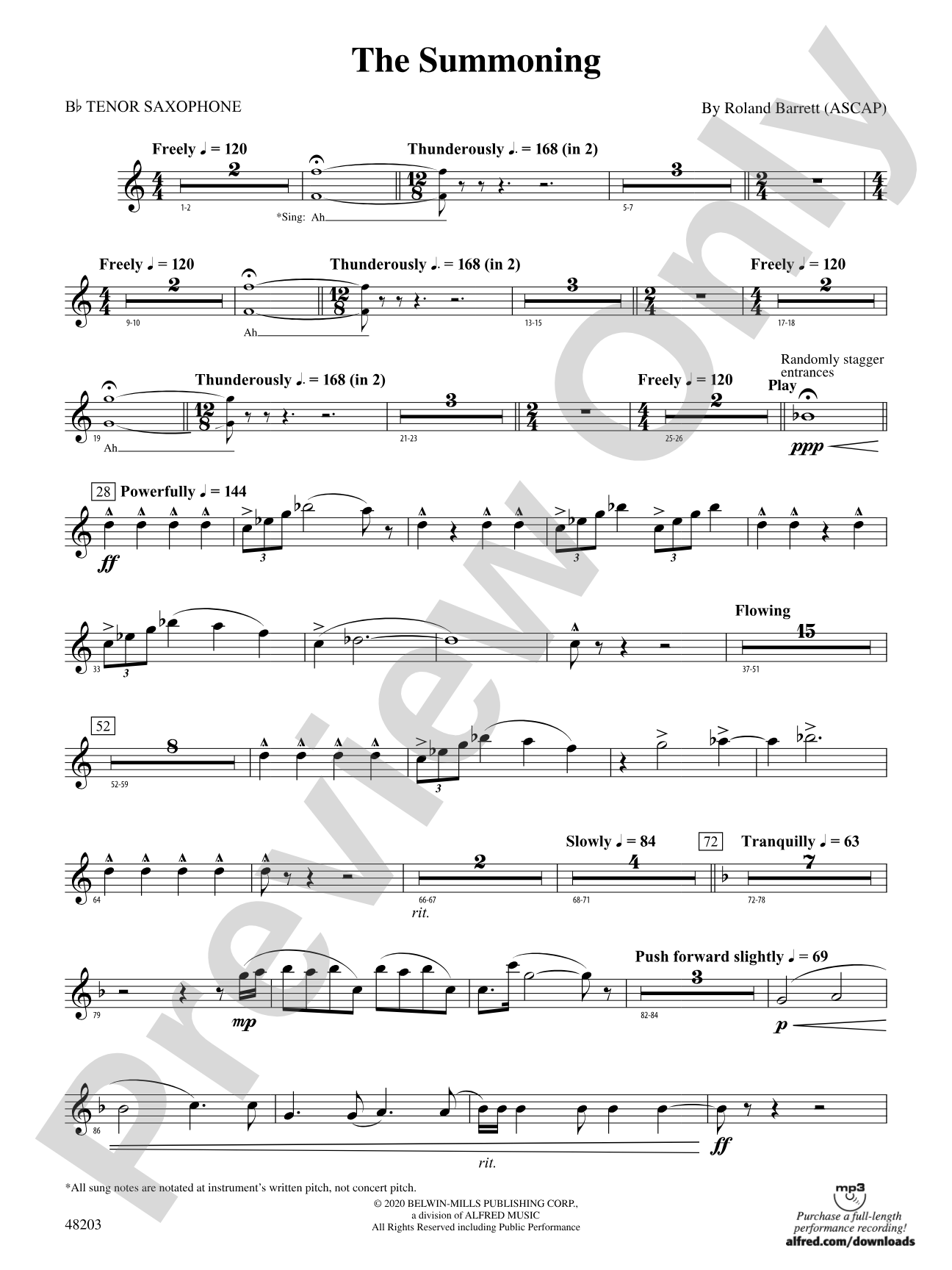 The Summoning: B-flat Tenor Saxophone