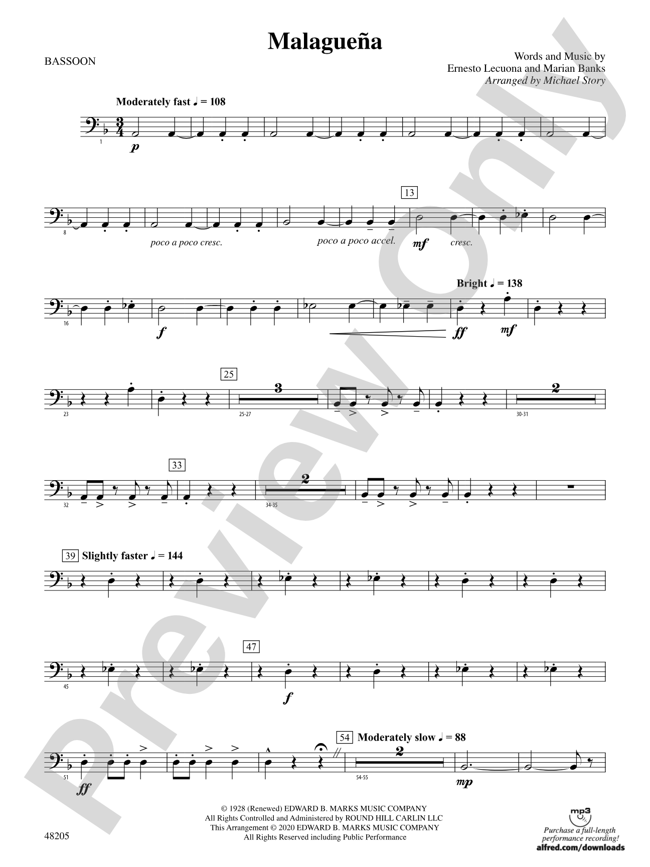 Malagueña: Bassoon